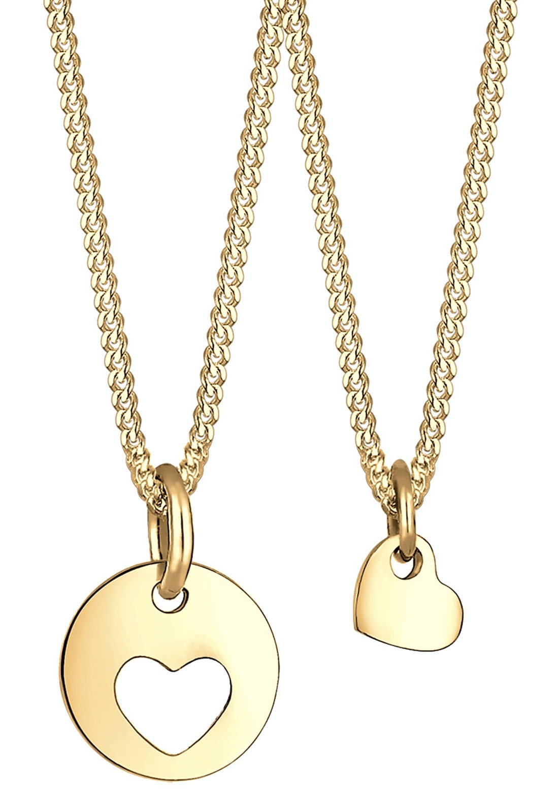 Elli Ketten-Set »Herz Mutter Kind Liebe Cut Out Münze, 0104482318«, (Set, 3 tlg.)