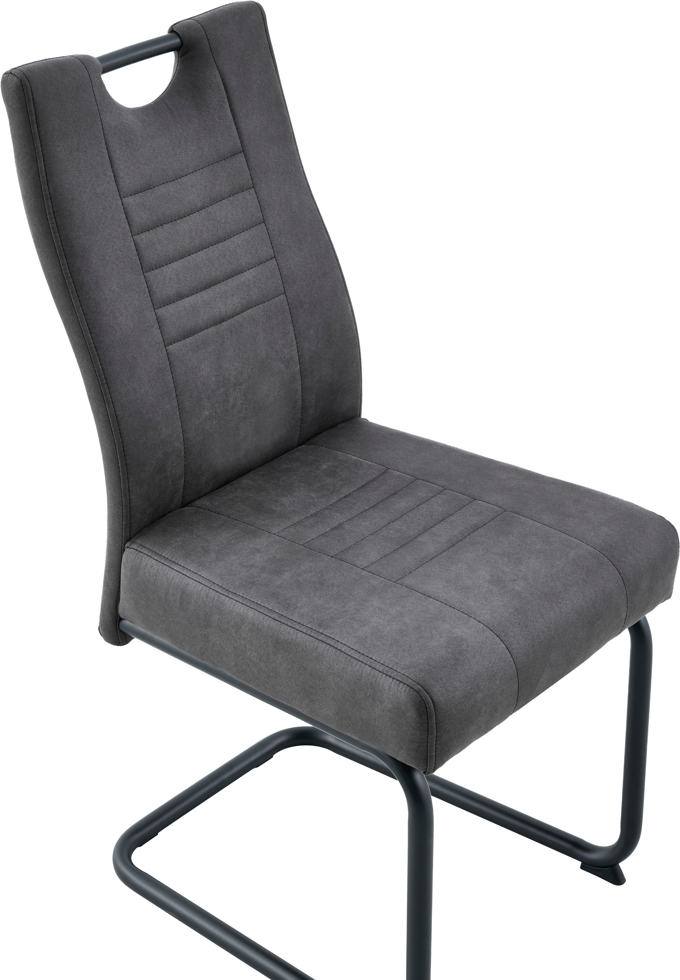 OTTO home »"Altona", Esstisch ausziehbar plus 6 Stühle, TOPSELLER!« Esstisch ausziehbar 140 - 180 cm, 6 Freischwinger, 7 tlg. tlg. Säulentisch 140-180x90 cm, Stuhl mit Federkorb, 140 kg belastbar