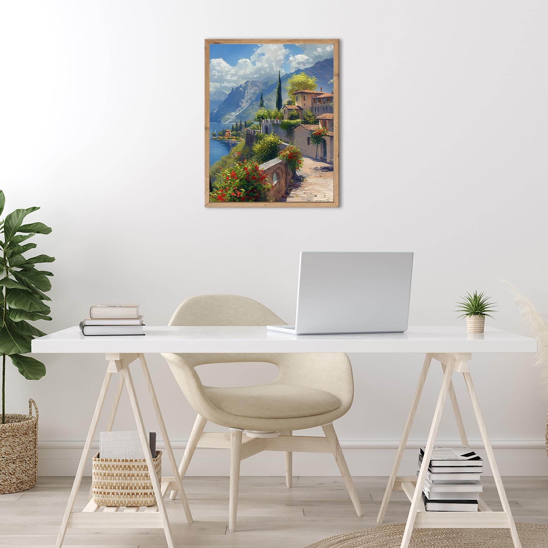 Bönninghoff Bild mit Rahmen »LAKE GARDA 40x50 cm – Natur Wandbild beruhigend«