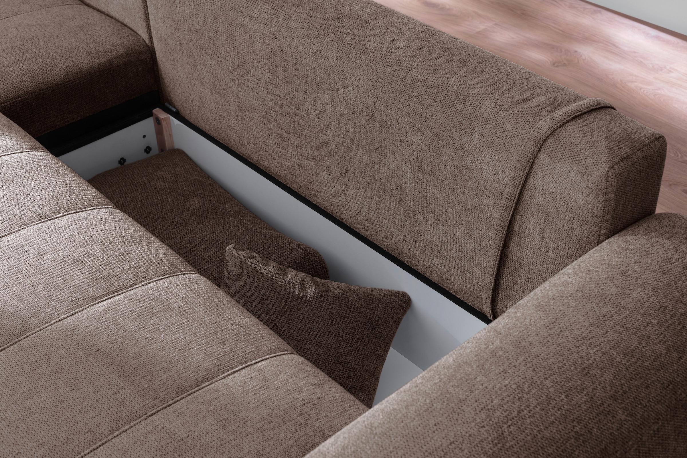 Mr. Couch Ecksofa »Mykonos, L-Form, Dauerschläfer« Mit Boxpring-Taschenfederkern