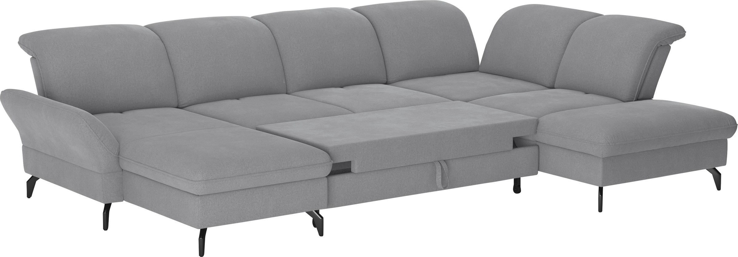 sit&more Wohnlandschaft »Leandro U-Form«, Wahlweise mit Bett-, Kopfteil - und Armlehnfunktion, sowie Bettkasten