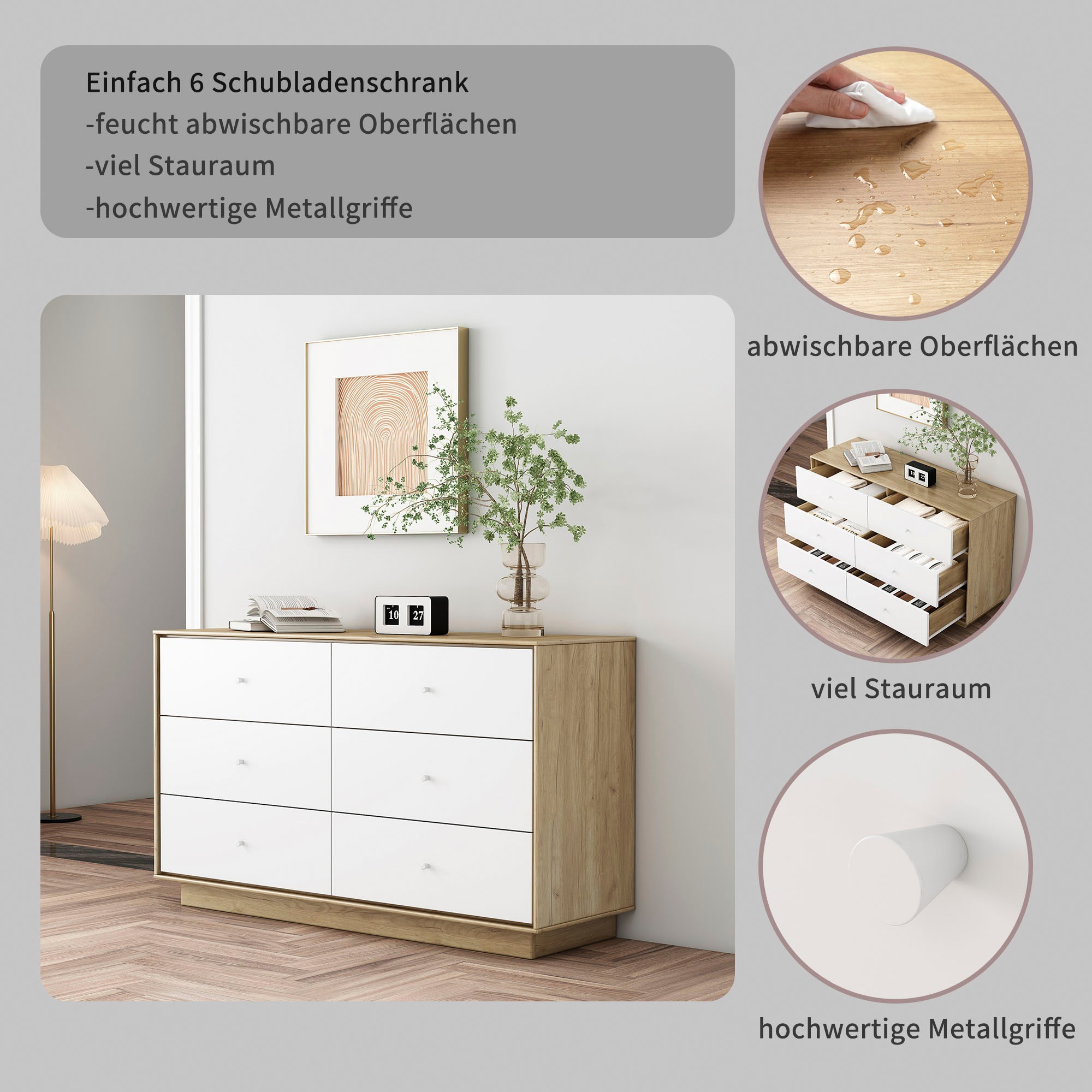 OTTO home Kommode »Blaire« kratzfeste Melaminoberfläche, ABS-Kanten und FSC-zertifiziertem Holz