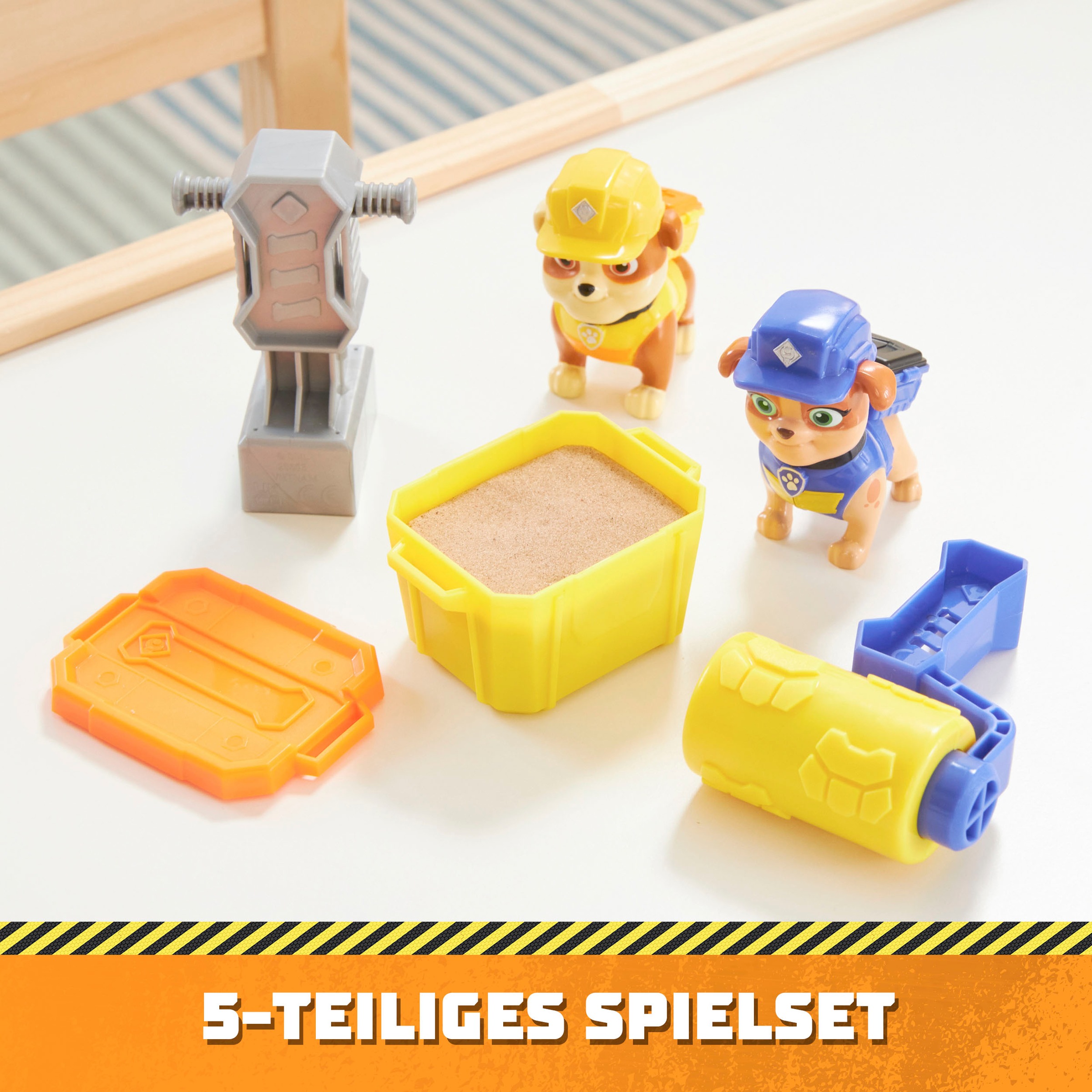 Spin Master Spielwelt »Rubble & Crew - Figuren Set Solid Rubble & Mix«, inkl. Kinetic Build-It Sand