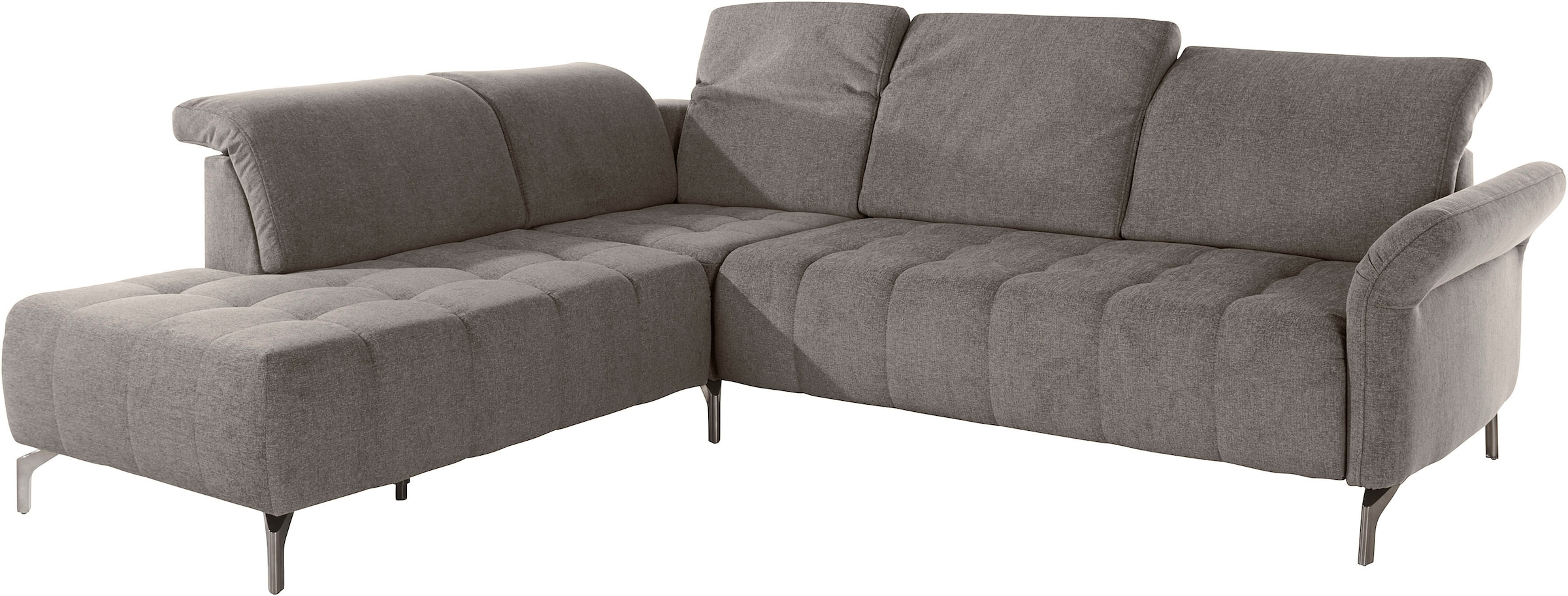 INOSIGN Ecksofa »Fresh L-Form«, Federkern, wahlweise Kopfteilverstellung und motorischer Vorziehsitz