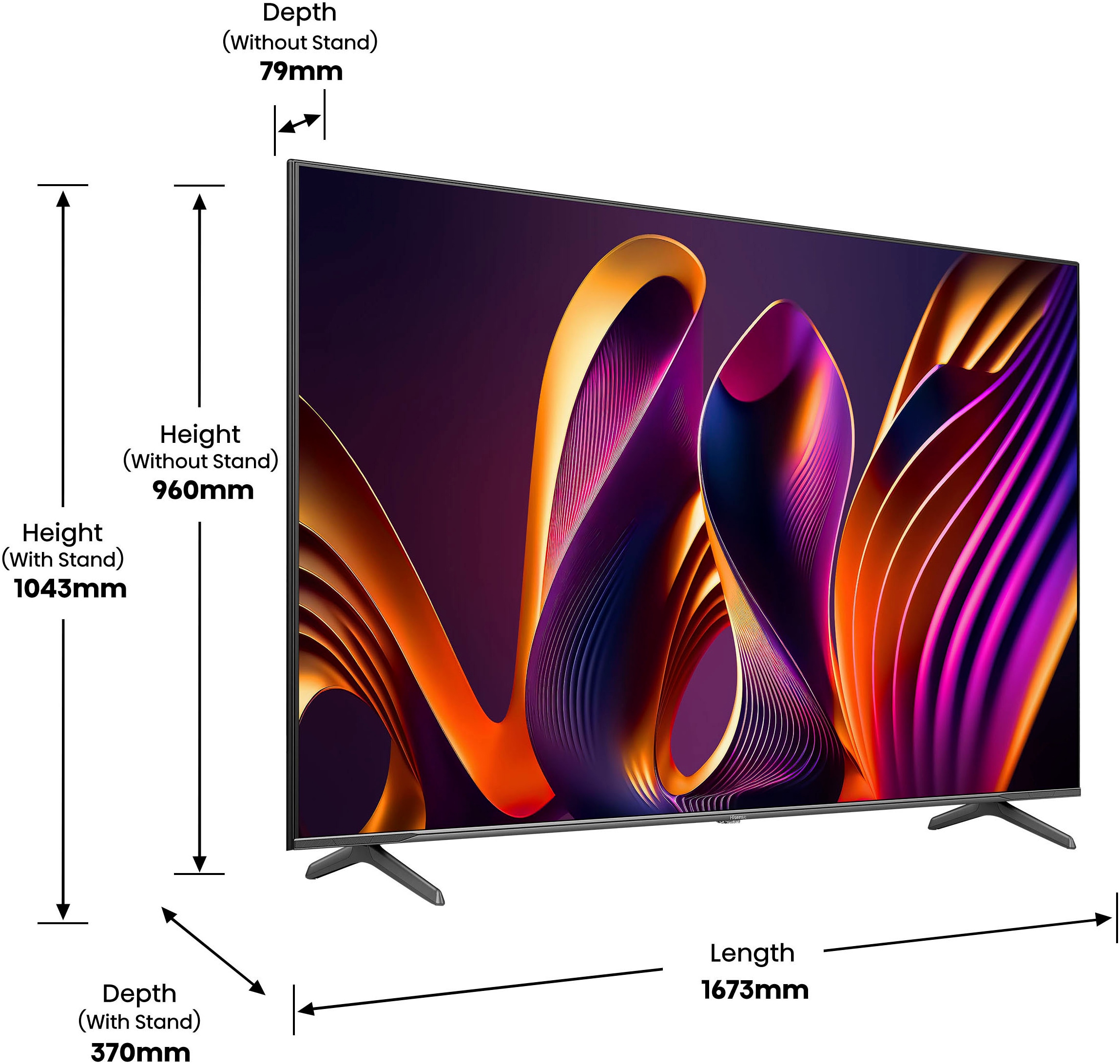 Hisense QLED-Fernseher, 189 cm/75 Zoll, 4K Ultra HD, Smart-TV, 4K UHD, QLED