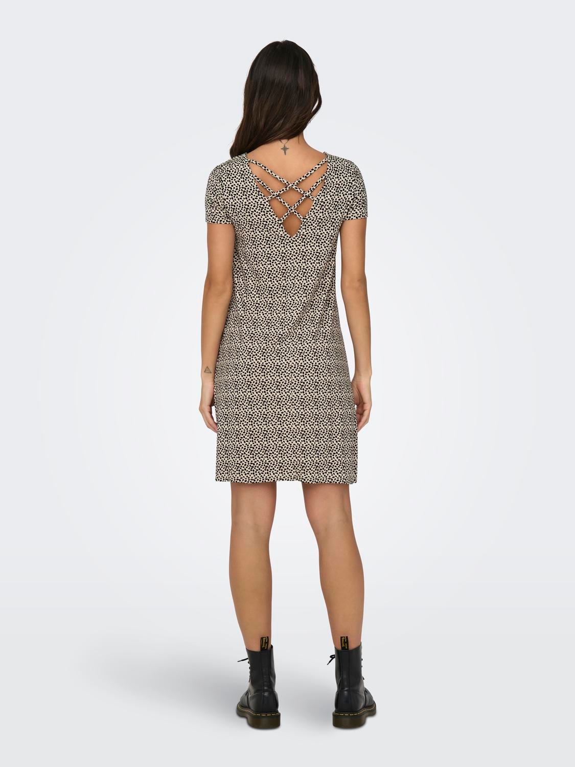 ONLY Minikleid »ONLBERA BACK LACE UP S/S DRESS JRS NOOS«