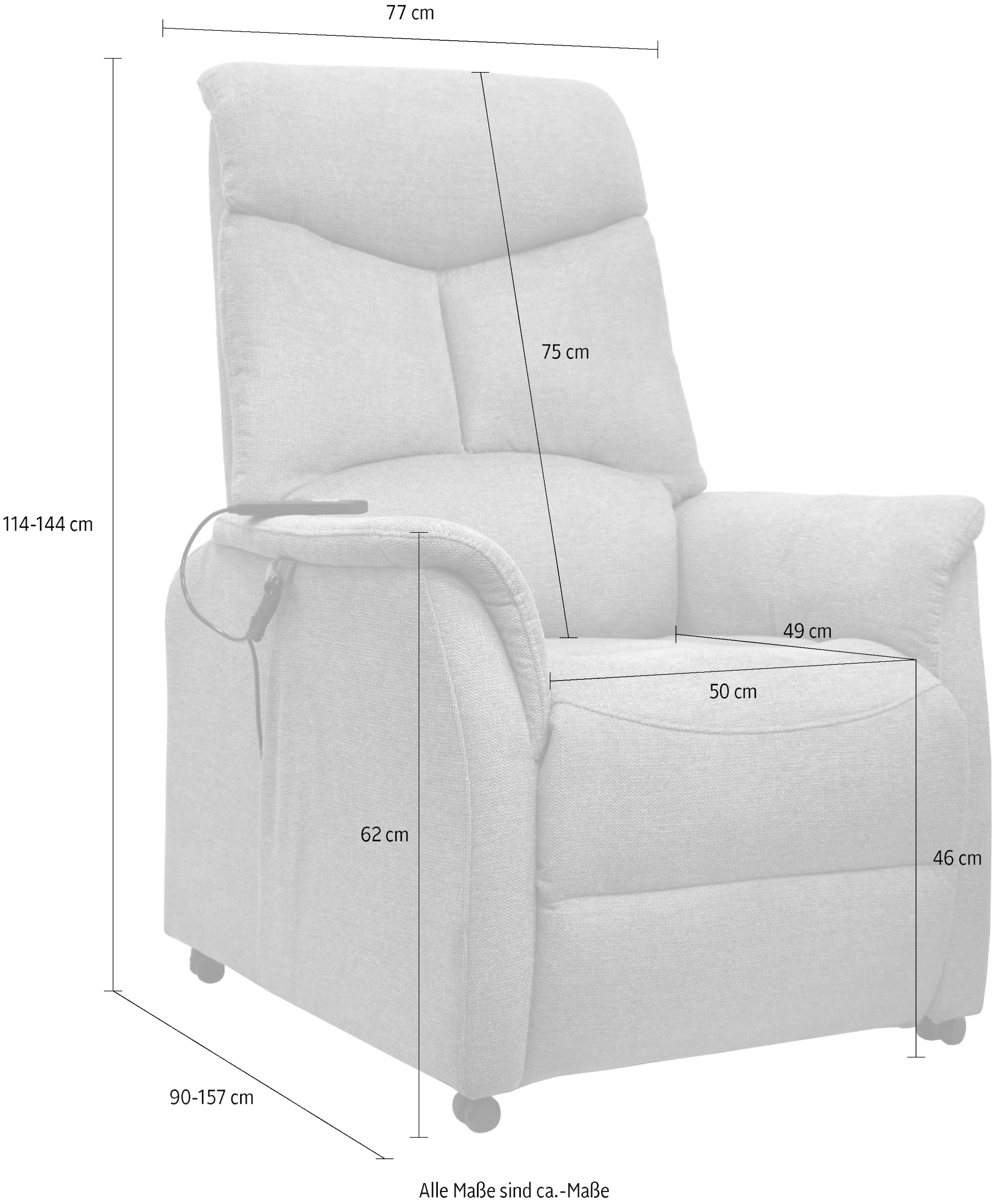 Duo Collection TV-Sessel »TV-Sessel Bozen mit Motor, Aufstehhilfe und Sitzheizung« 1 Stk. tlg.