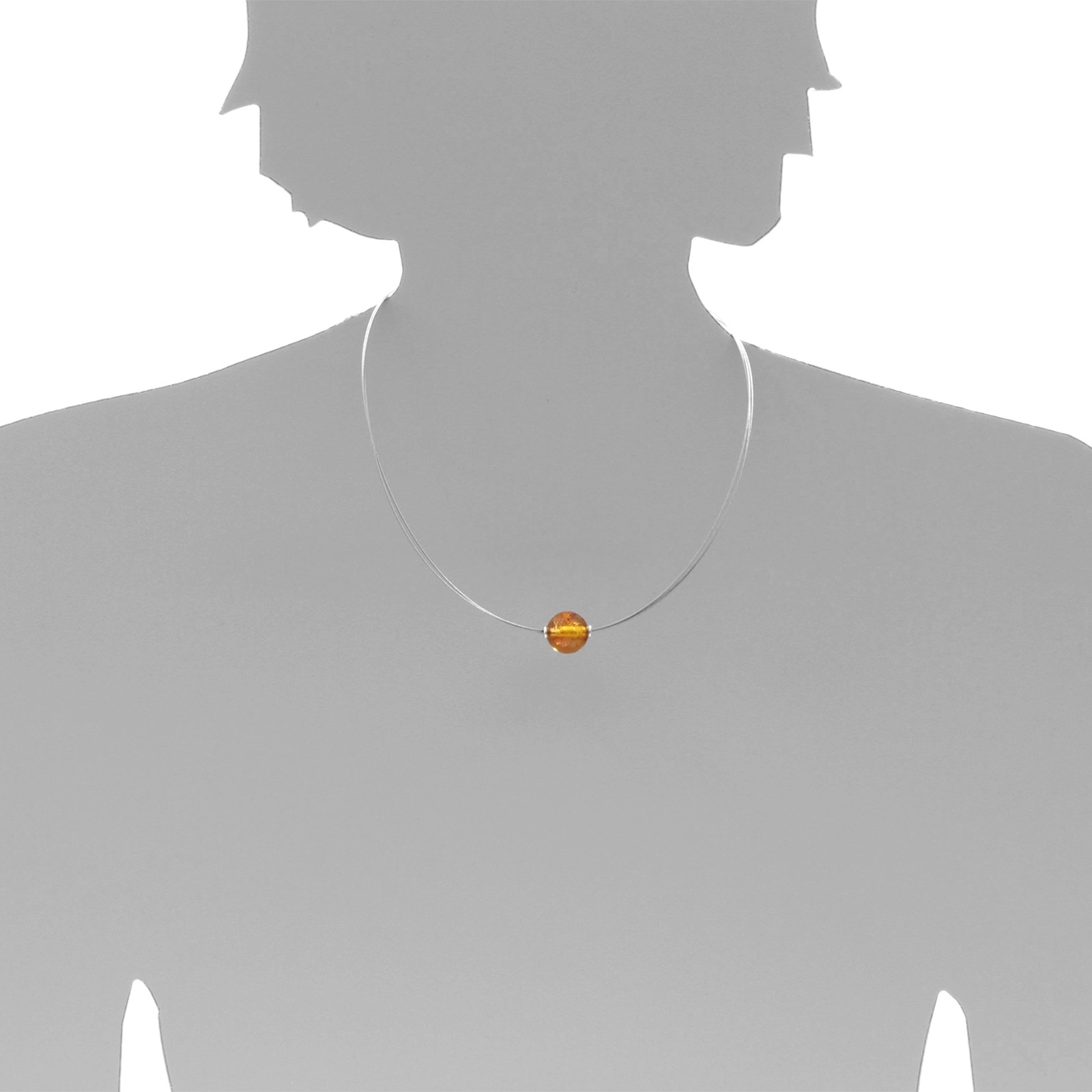 OSTSEE-SCHMUCK Collier »- Bernsteinkugel 13 mm - Bernstein -,«