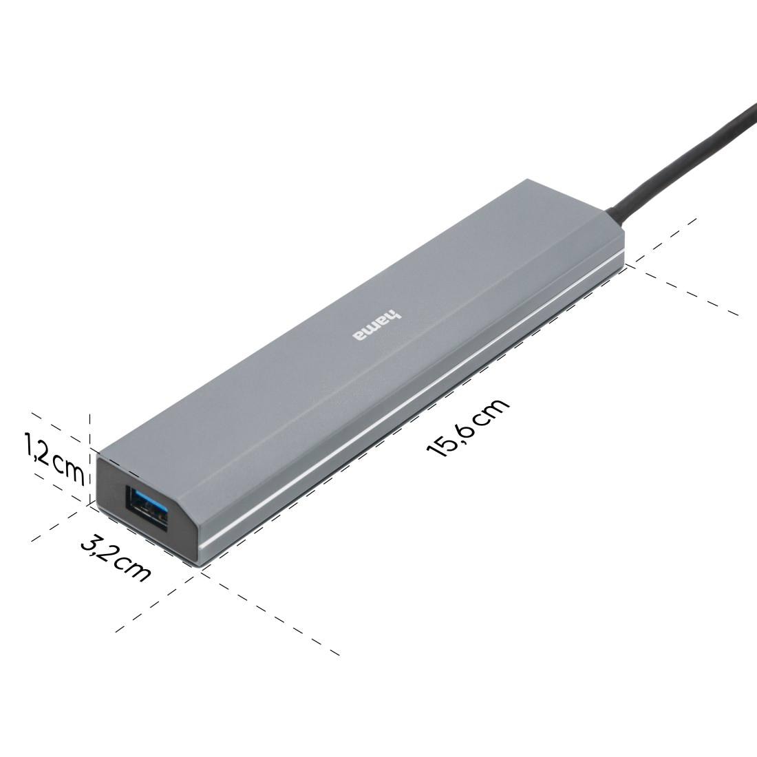 Hama USB-Adapter »USB Hub mit Netzteil und Adapter, 7 Ports mit USB C und USB A Stecker«, 100 cm