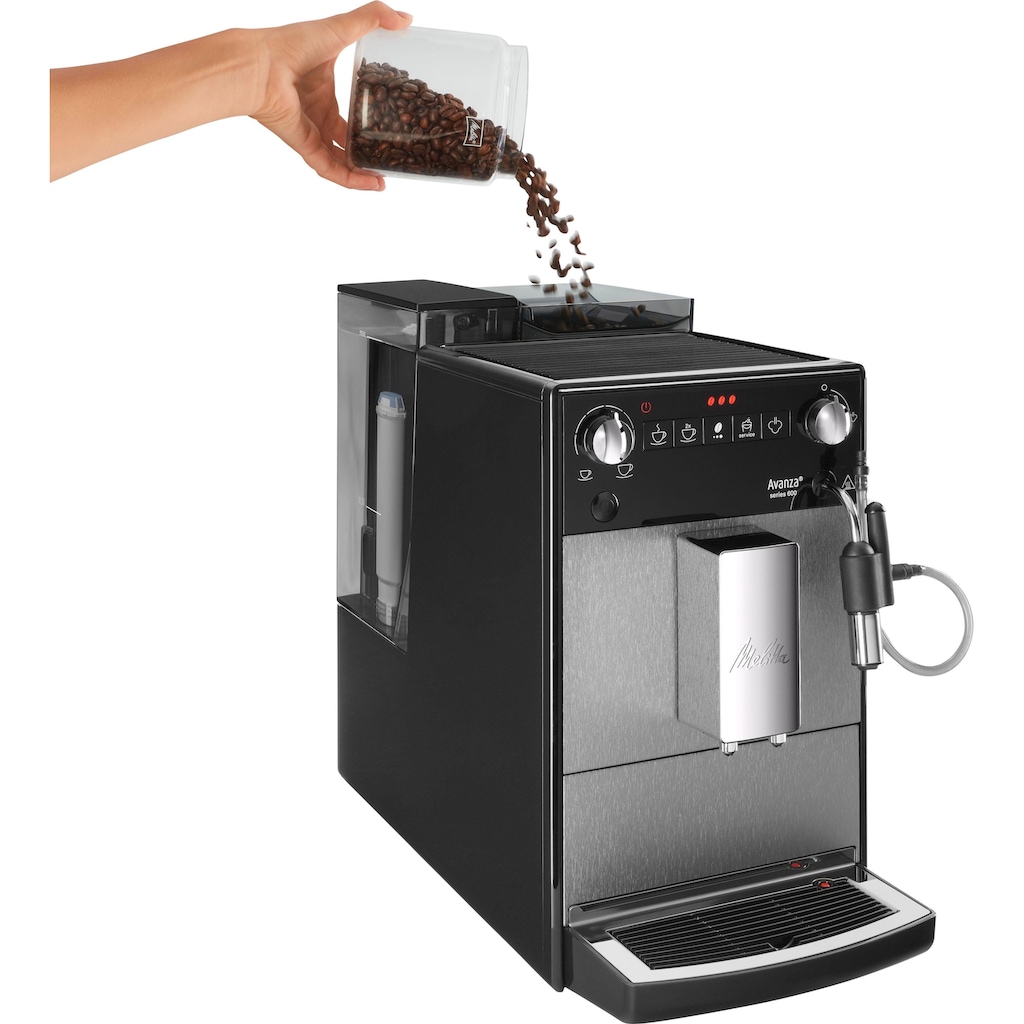 Melitta Kaffeevollautomat »Avanza® F270-100 Mystic Titan«, Kompakt, aber XL Wassertank & XL Bohnenbehälter, Milchschaum-System