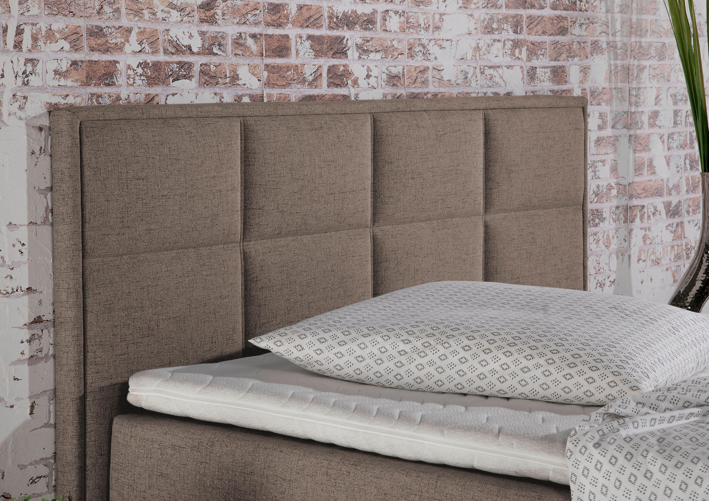 Home affaire Boxspringbett »Casey« in 5 Breiten, 3 Ausführungen, 2 Härtegraden, Steppung, Topper