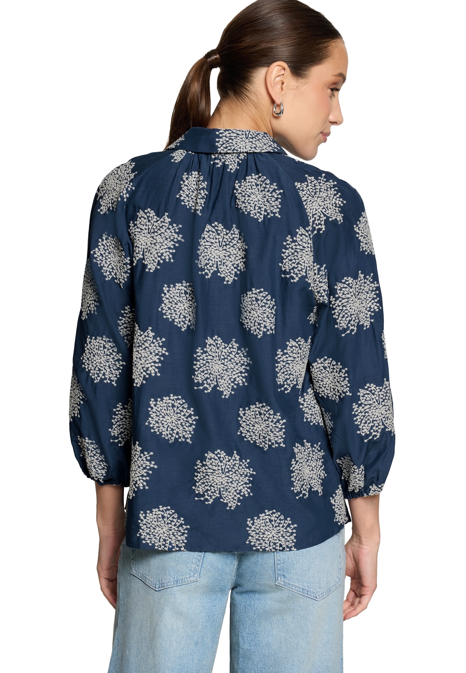Zero Hemdbluse »Hemdbluse mit Stickerei«