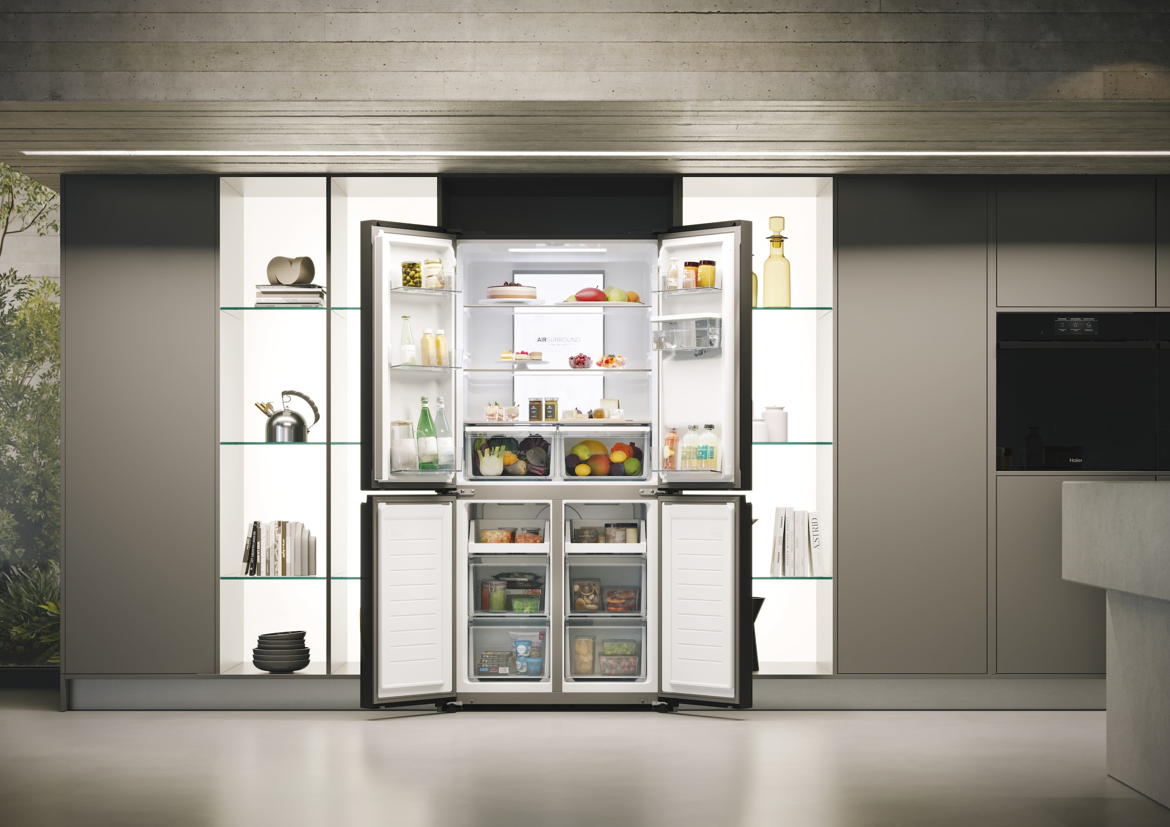 Haier Multi Door »HCR7818DWPT«, 182 cm hoch, 83 cm breit, Wasserdispenser, Humidity Zone