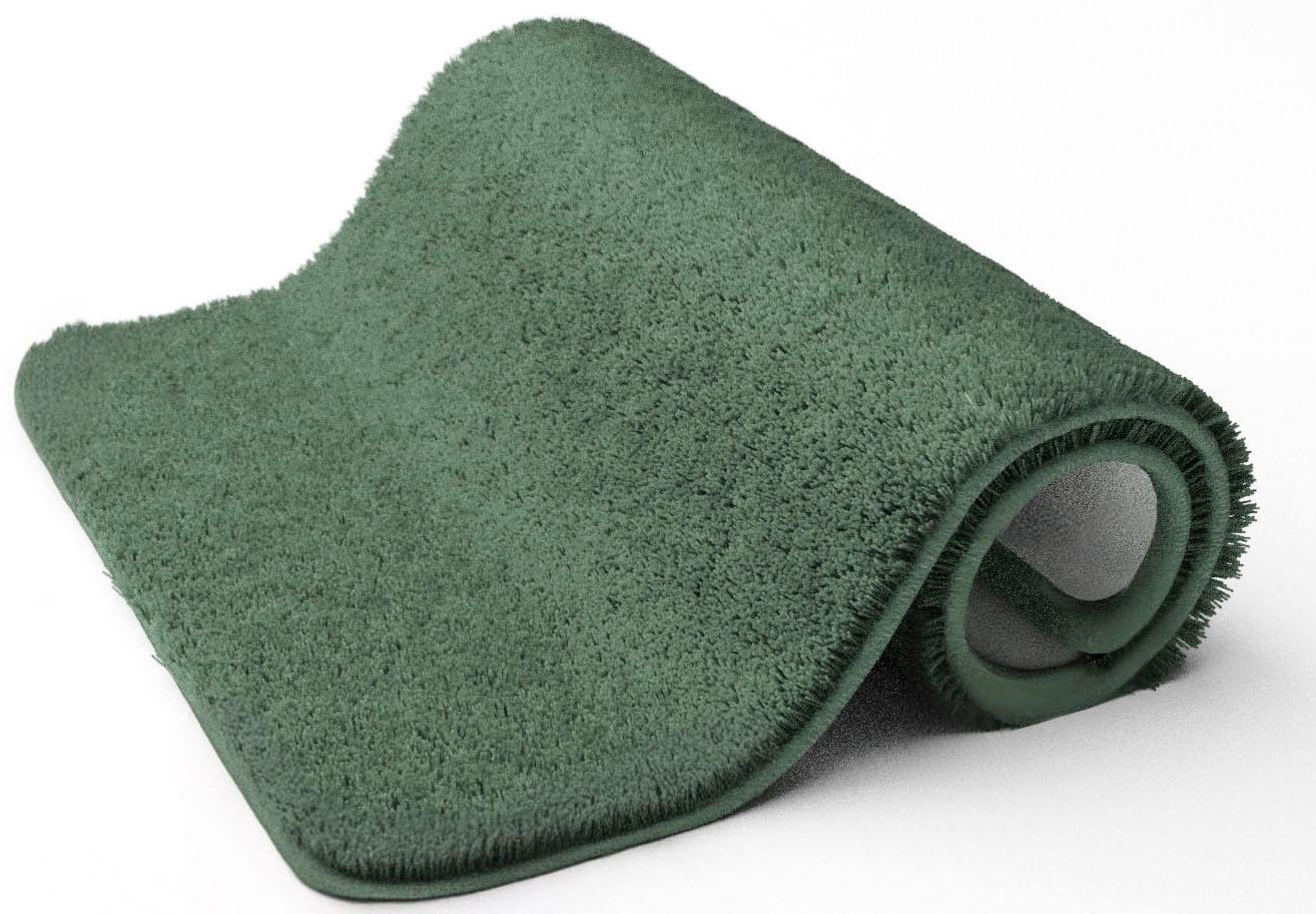 Grund Badematte »Melos, Badvorleger, Badezimmer Teppich, sehr weich«, rutschhemmend beschichtet, fußbodenheizungsgeeignet, melierte Optik, sehr weicher Flor, Melange-Effekt, Made in Europe