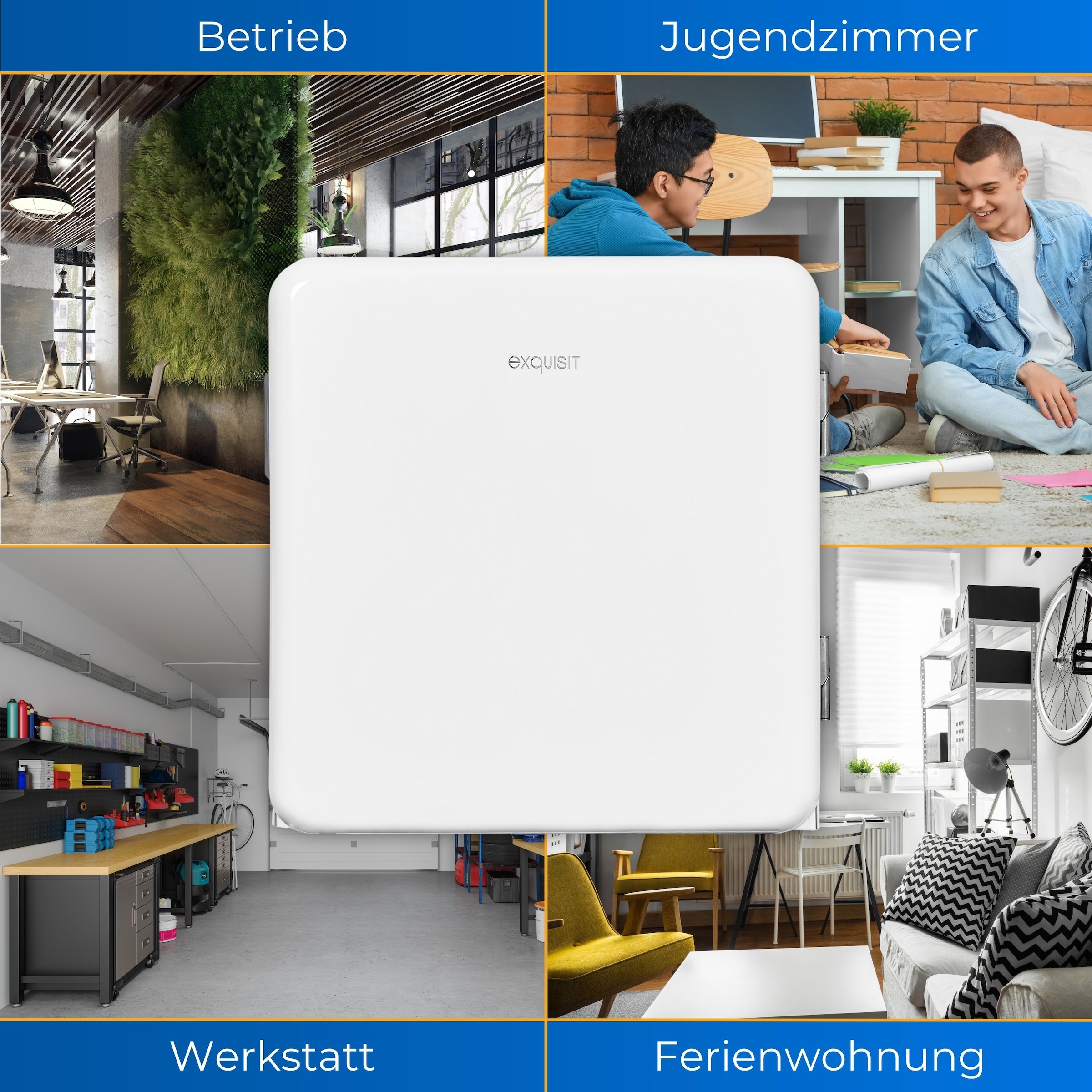 exquisit Kühlschrank »CKB45-0-031F weiss«