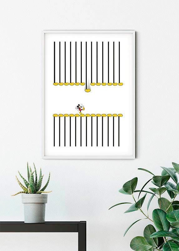Komar Bild »Mickey Mouse Footlines«, Disney, (1 St.), Wandbild zur Dekoration im Kinderzimmer - ohne Rahmen