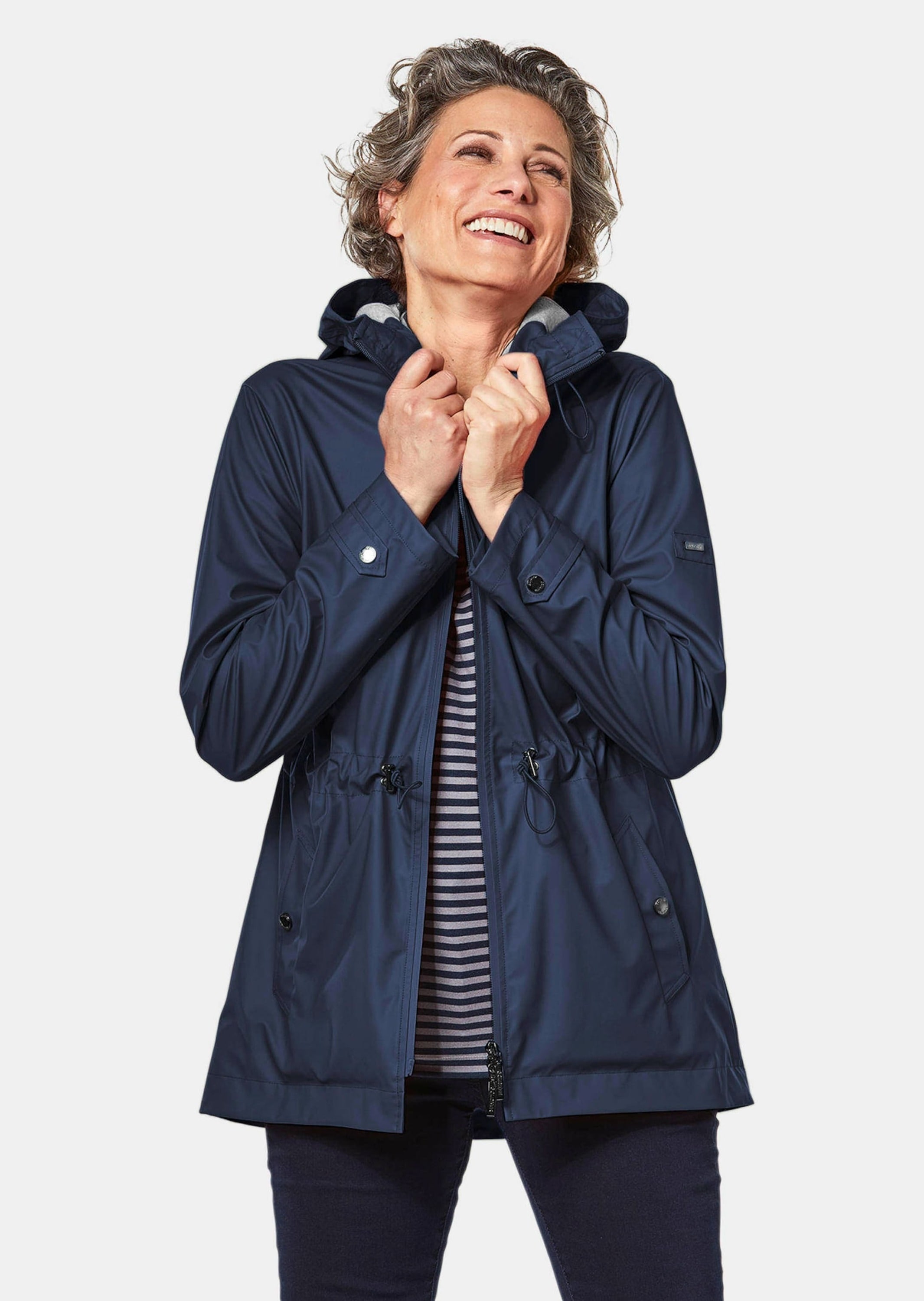 GOLDNER Funktionsjacke »Funktionaler Regenmantel mit Jerseyfutter«
