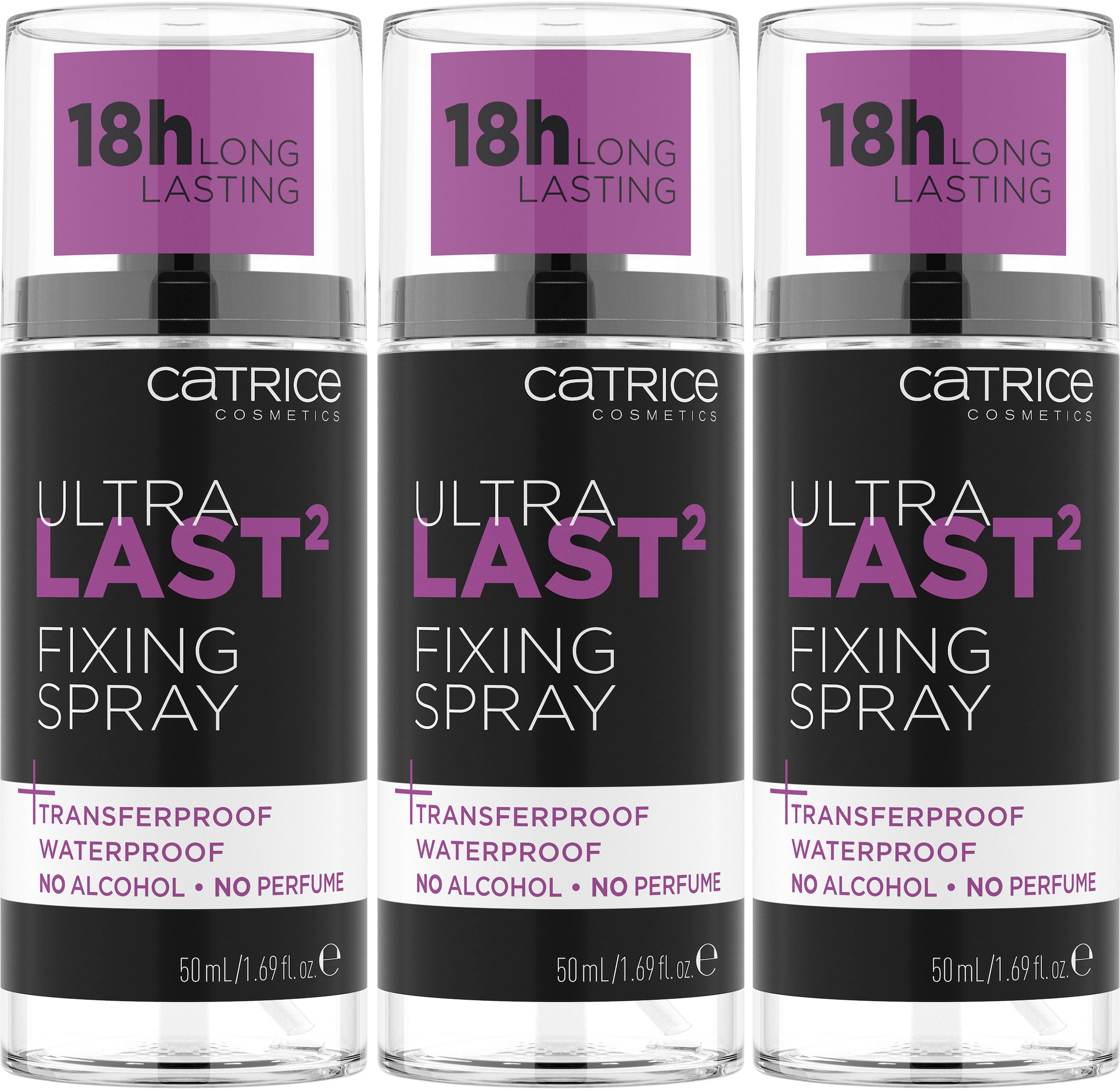 Catrice Fixierspray »Ultra Last2 Fixing Spray«, (Set, 3 tlg.), mit leichter Textur