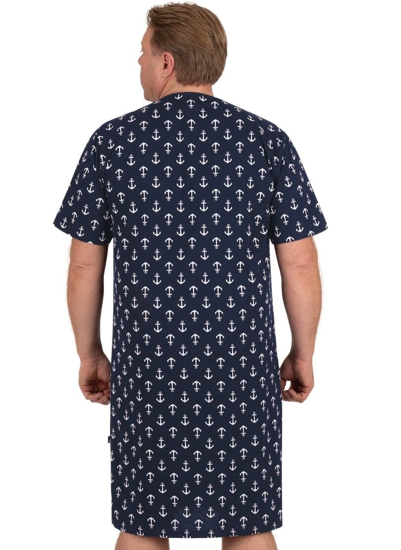 Trigema Pyjama »TRIGEMA Herren Nachthemd mit Anker-Druck«