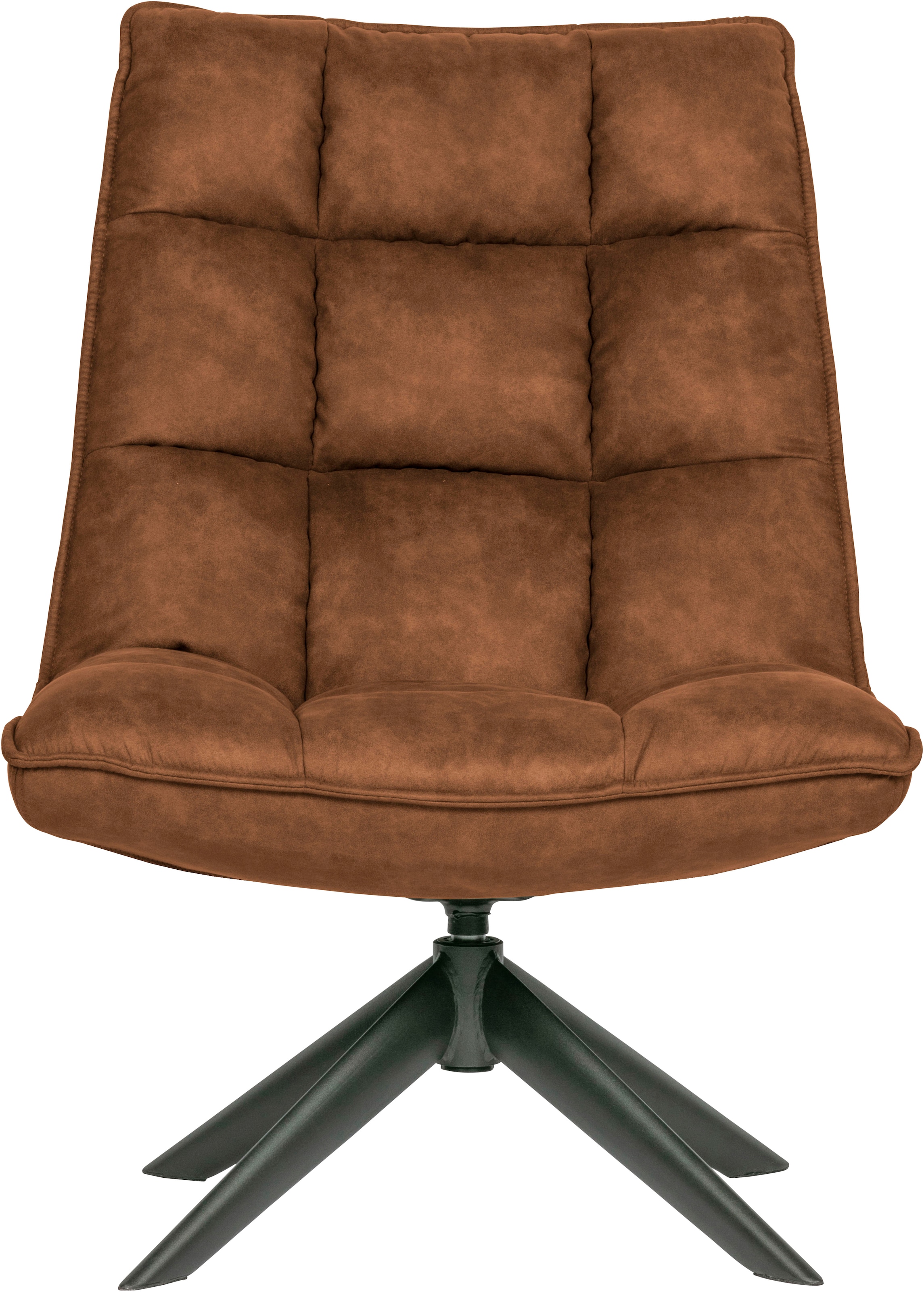 WOOOD Drehsessel »Jouke mit Kunstleder-Bezug und Drehmechanismus B 70 x T 85 x H 90 cm« Sitzhöhe 46–42 cm, Tragkraft 140 kg, pulverbeschichtetes Metallgestell