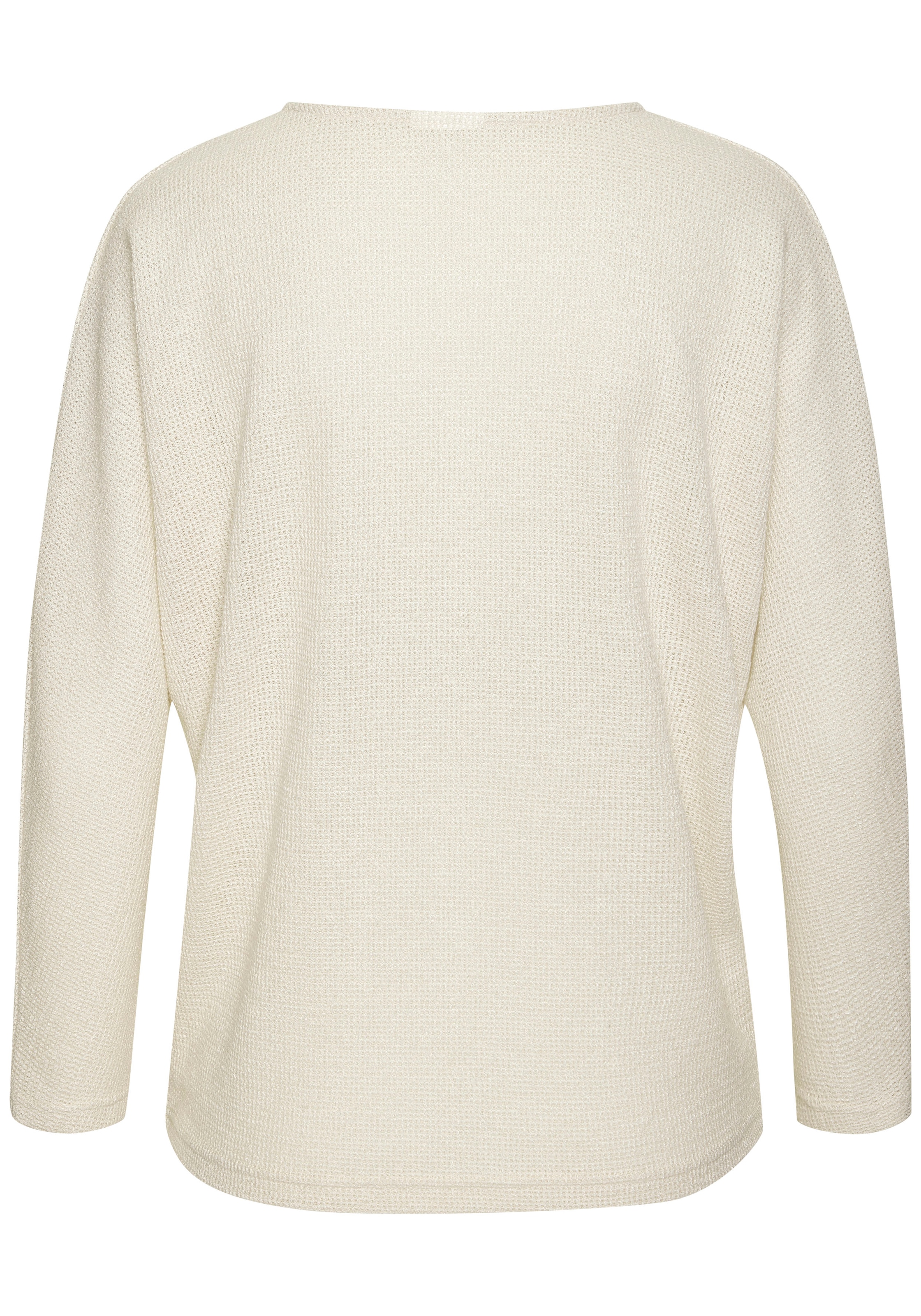 Vivance Langarmshirt »aus weichem Strukturstrick« aus bügelfreier Qualität