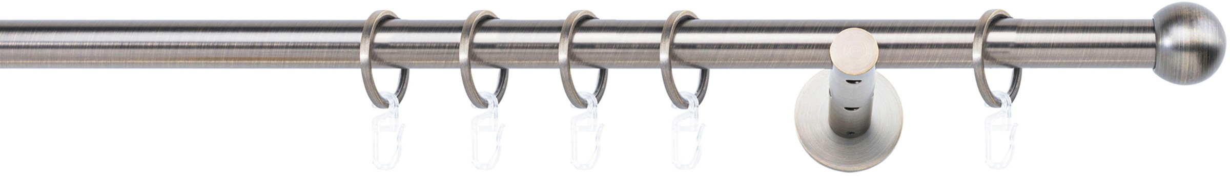 mydeco Gardinenstange »20mm Ball Wandträger 12 cm«, 1 läufig-läufig, Fixmaß