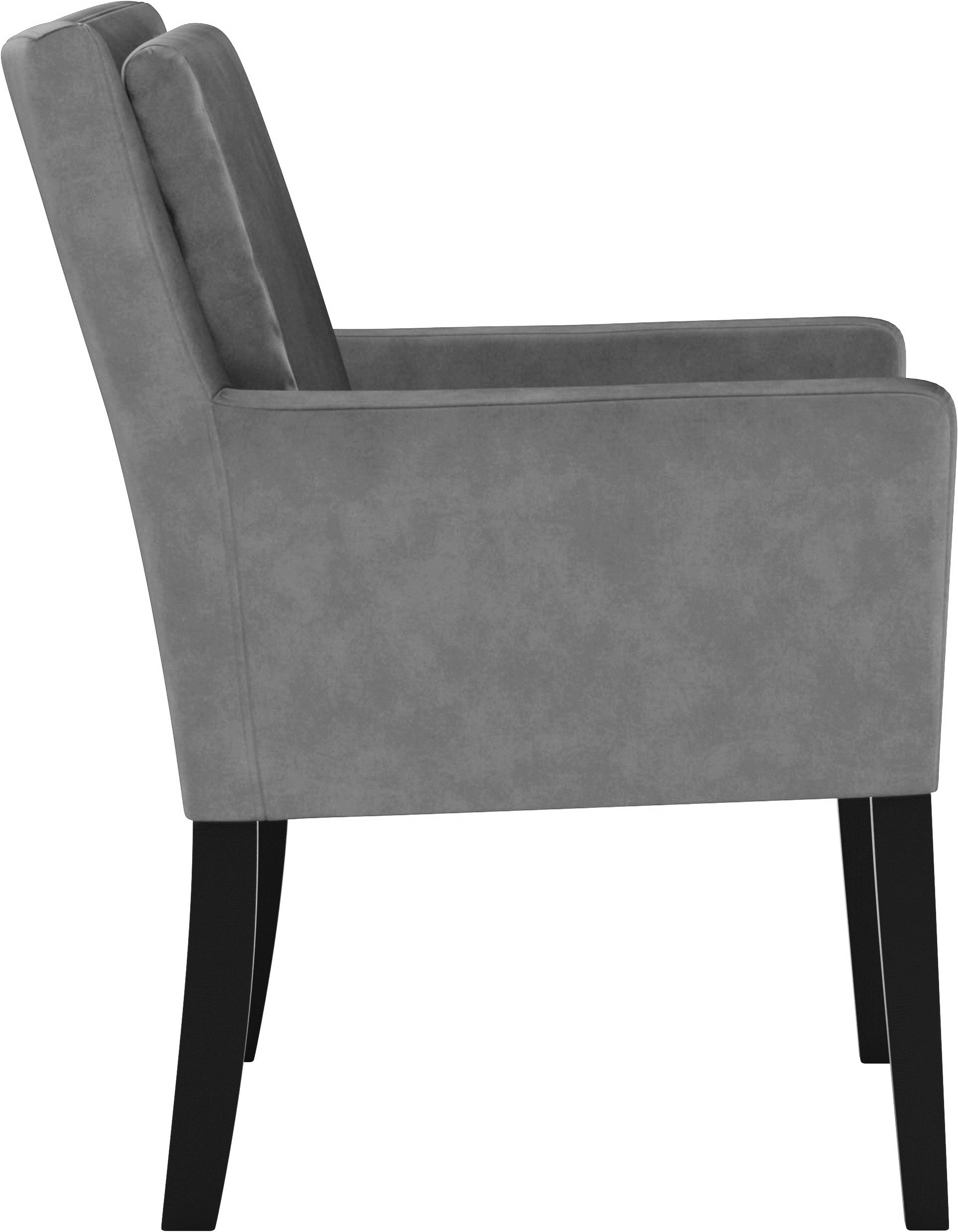 Home affaire Armlehnstuhl »Elona«, Polyester, Sitz und Rücken gepolstert, Stuhlbeine aus Massivholz, Sitzhöhe 50 cm