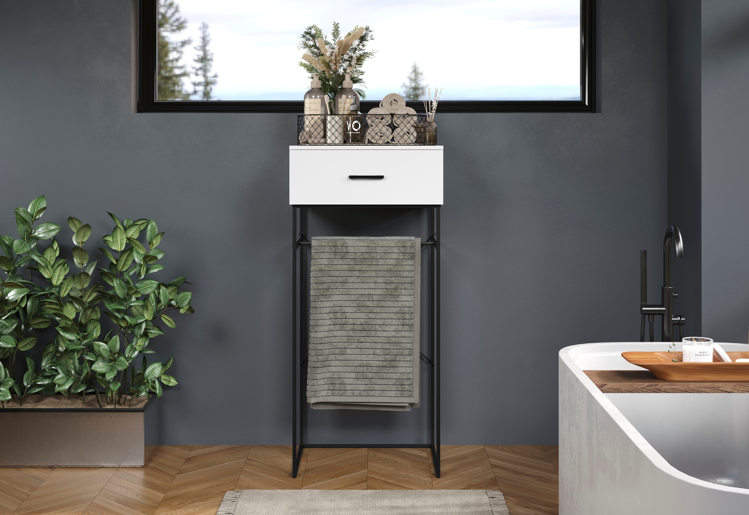 Home affaire Beistelltisch »Sterling« 1 Stk. tlg. Konsolentisch mit 1 Schublade - (B/T/H) 60/48/132 cm