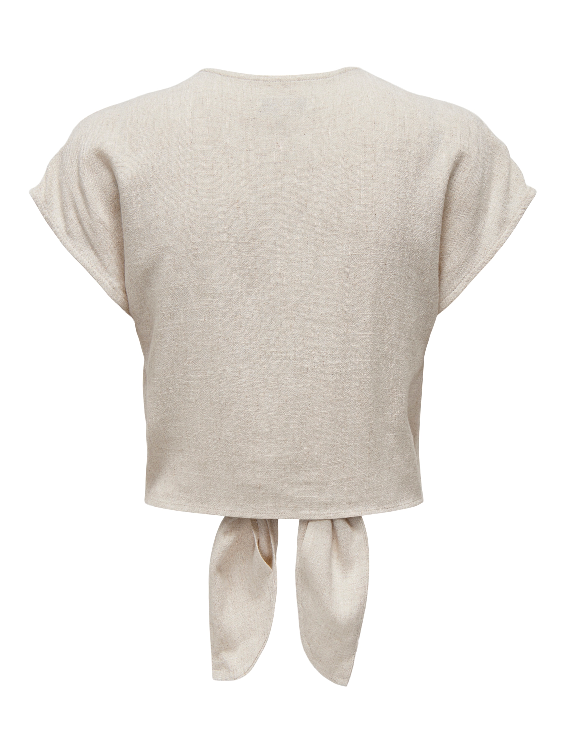 ONLY Kurzarmbluse »ONLSIESTA SS KNOT LIN BL SHIRT PNT NOOS«, mit Leinen