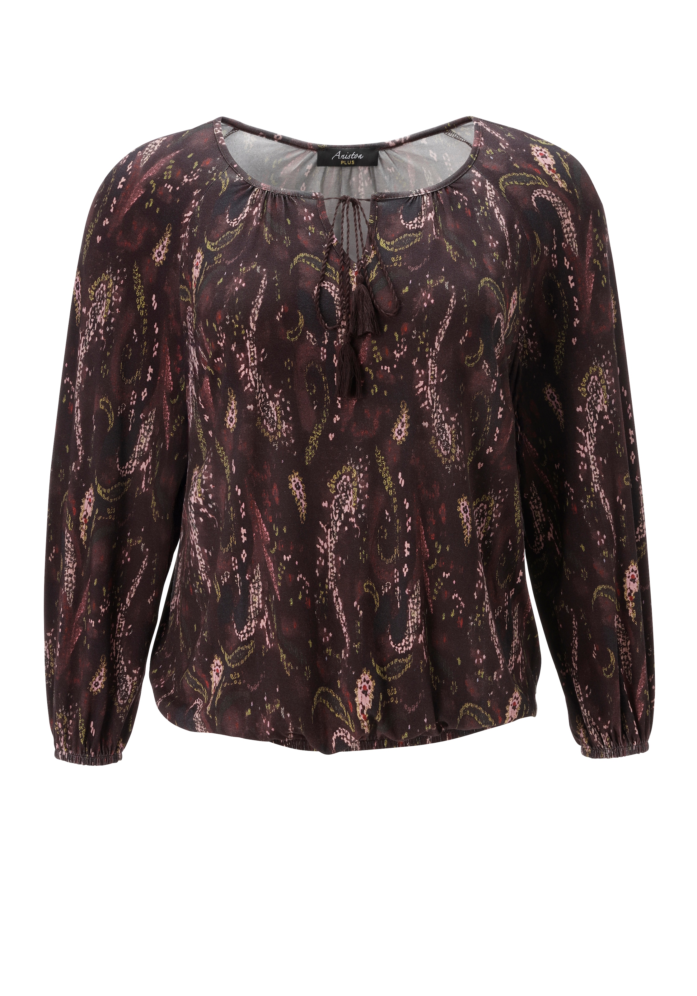 Aniston PLUS Langarmshirt in modischem Paisleydruck - NEUE KOLLEKTION