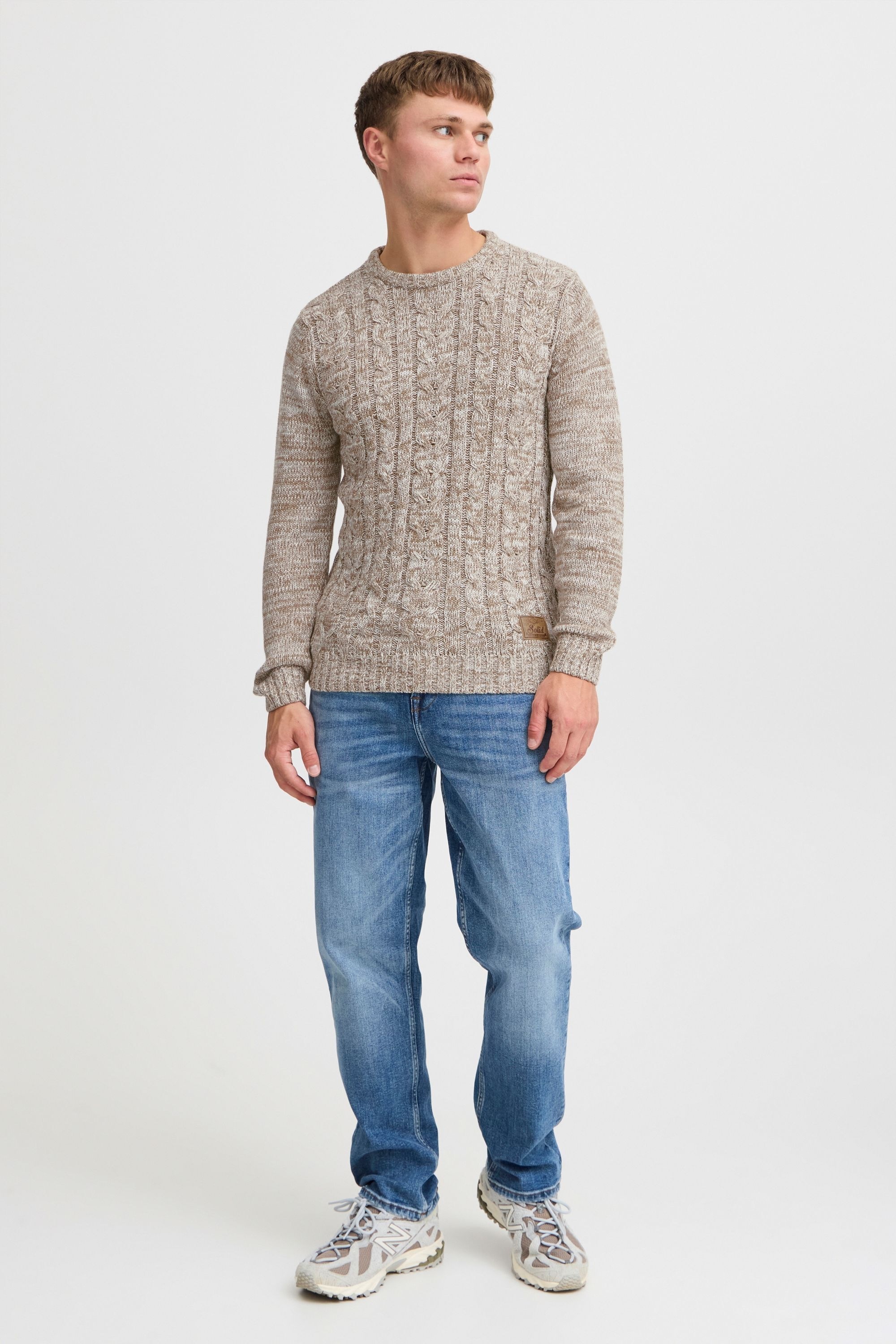 !Solid Strickfleece-Pullover »Strickpullover SDPhilemon«
