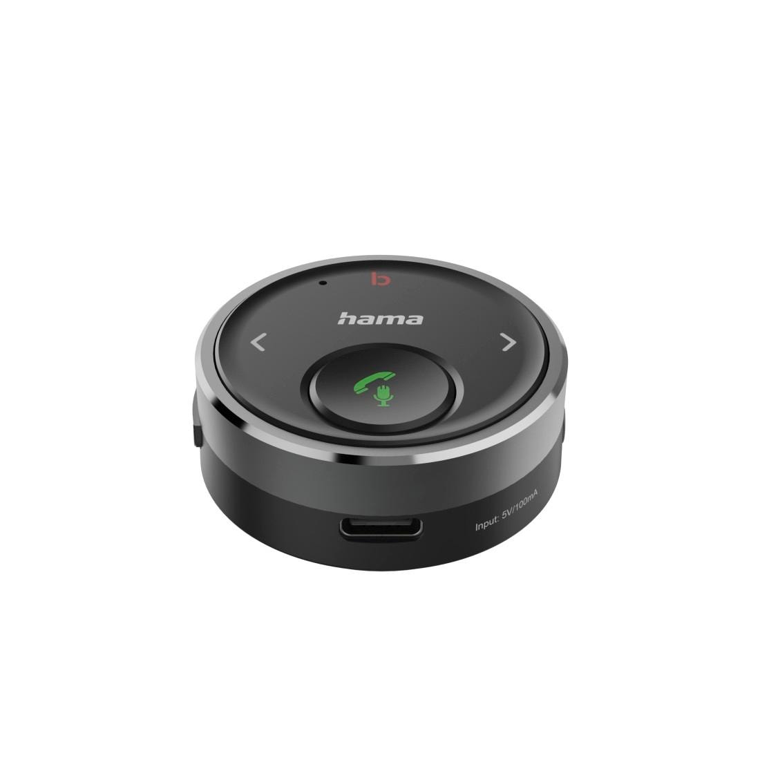Hama KFZ-Adapter »Bluetooth Adapter für Auto Kfz, 3,5 mm Stecker, Musik, Sprachsteuerung« 3,5-mm-Klinke zu 3,5-mm-Klinke Verstärker Bass, Multifunktions Button, Freisprechfunktion, AUX In