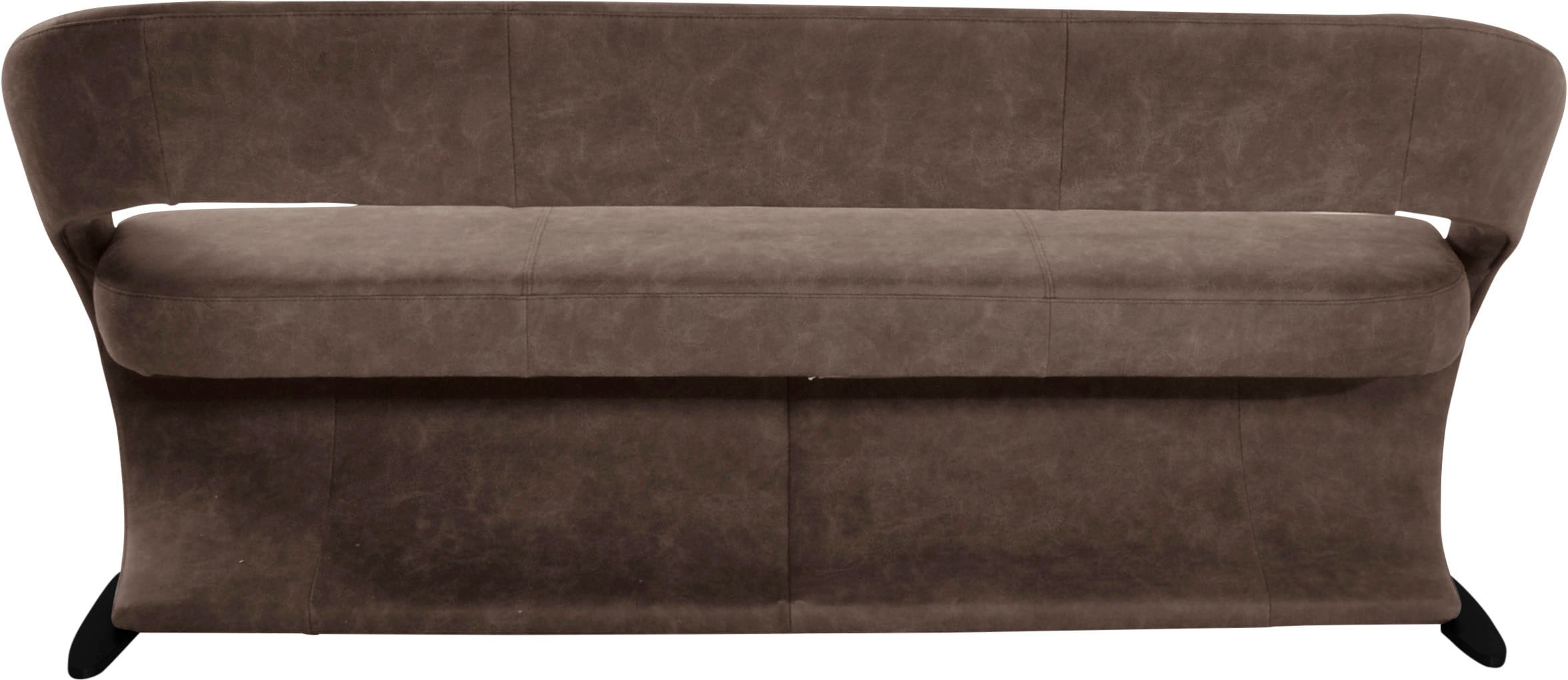 K+W Komfort & Wohnen Polsterbank »Wave« in geschwungener Optik mit Metallkufe in schwarz Struktur