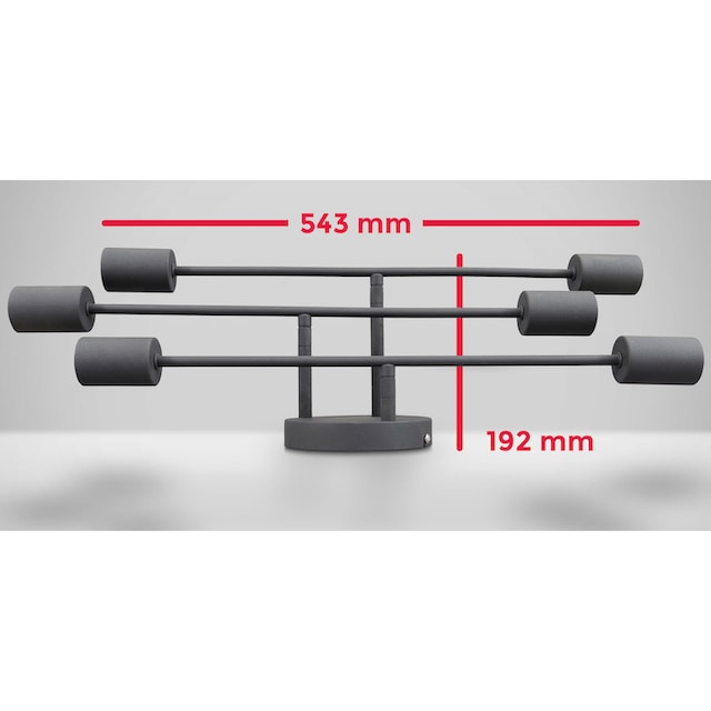 B.K.Licht Deckenleuchte »BK_DL1229 Vintage Deckenlampe, Schwarz, Metall,  Retro, Industrial«, 6 flammig-flammig, 6-flammig, E27-Fassungen, ohne  Leuchtmittel (max. 40W), Ø54,3cm kaufen im OTTO Online Shop