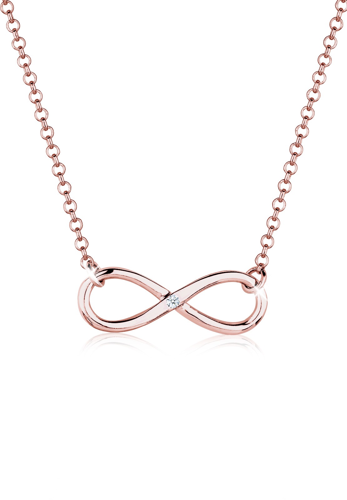 Elli DIAMONDS Collierkettchen »Infinity Pure Diamant (0.03 ct.) 925 Silber«