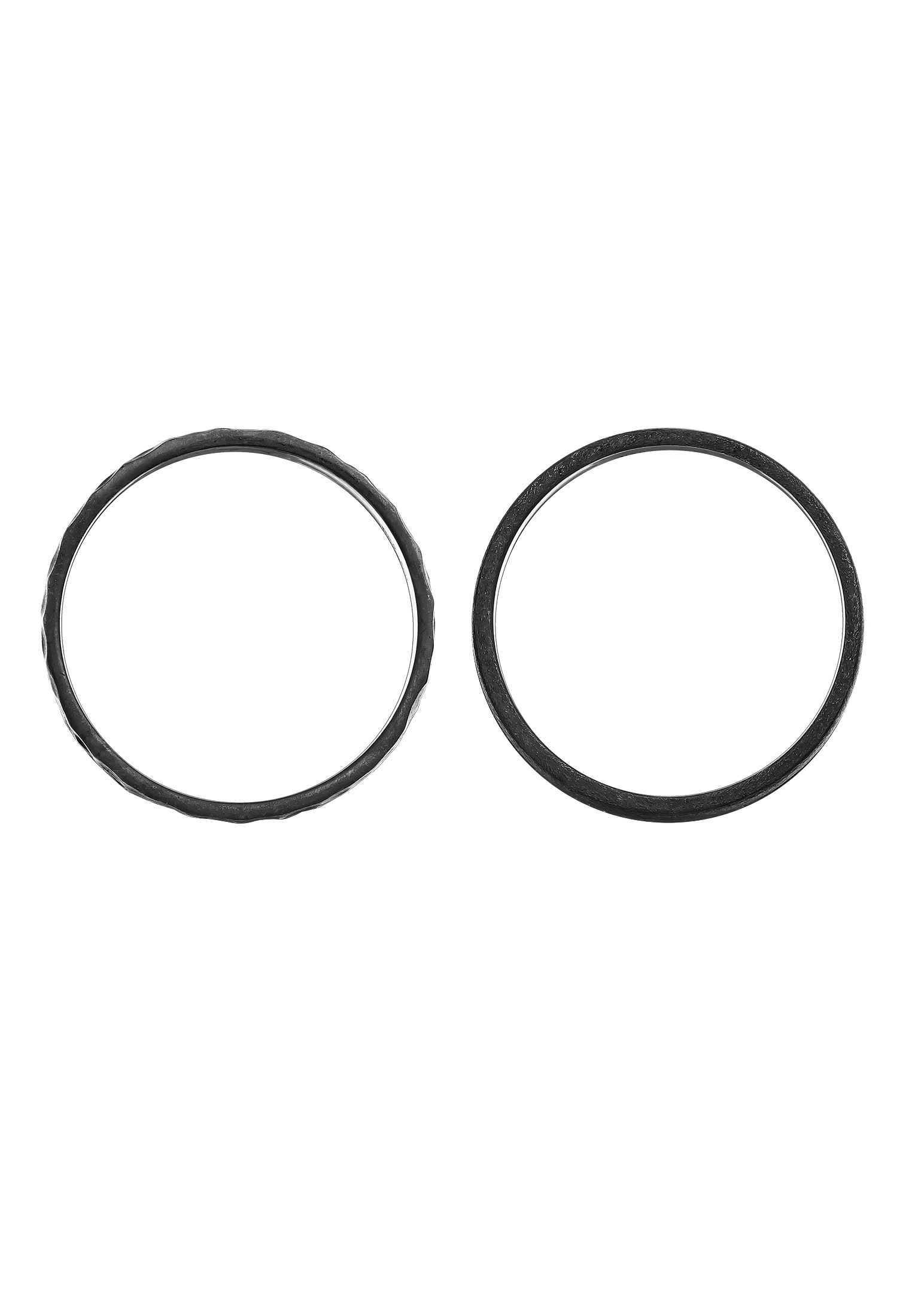 Kuzzoi Ring-Set »Ring Kuzzoi Ring Set Basic Gehämmert 925 Silber«