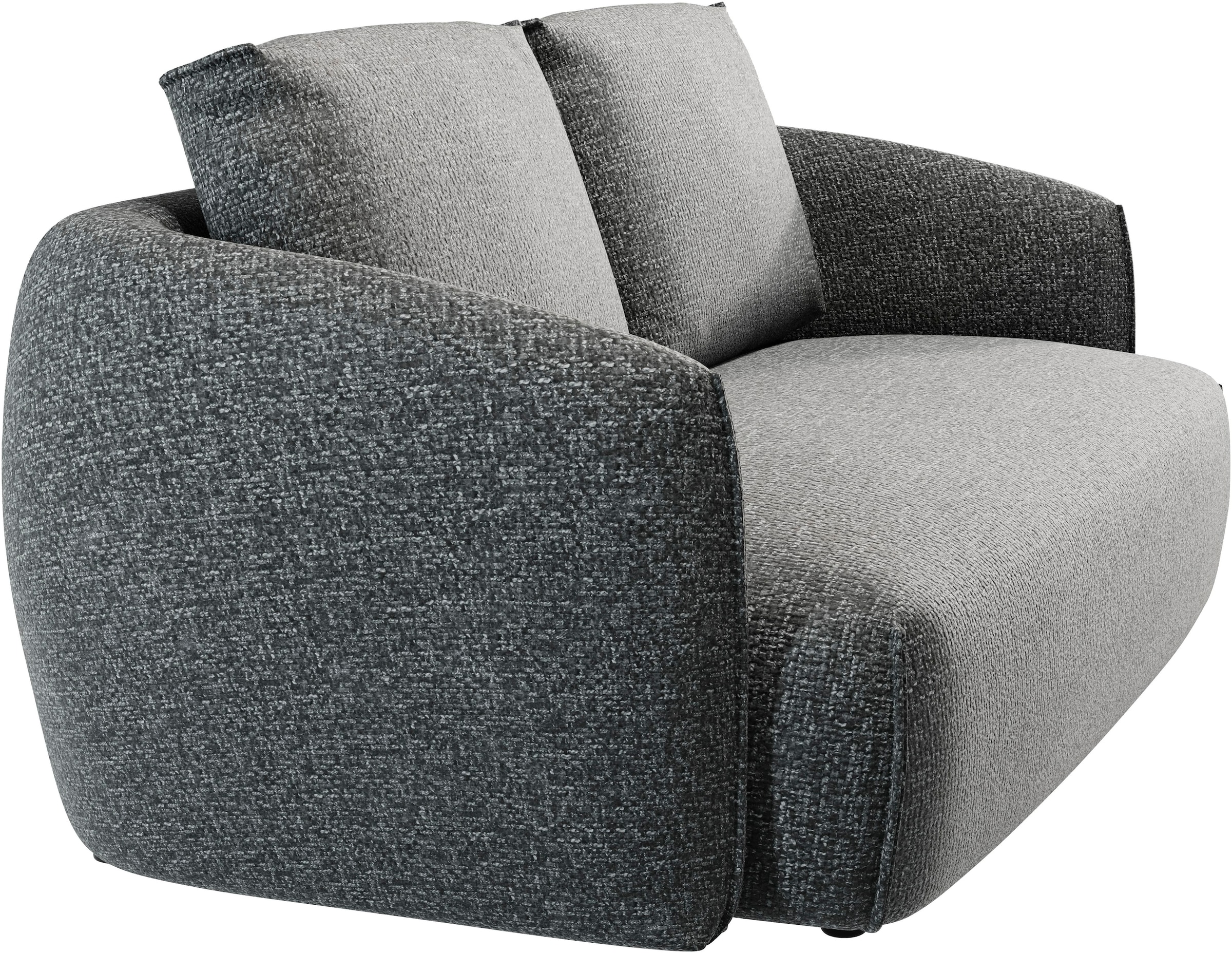 TRENDMANUFAKTUR 2-Sitzer »Shawn Designsofa mit elegant geschwungen Armlehnen, bequem« organischer Form, mit hochwertigem Bezug