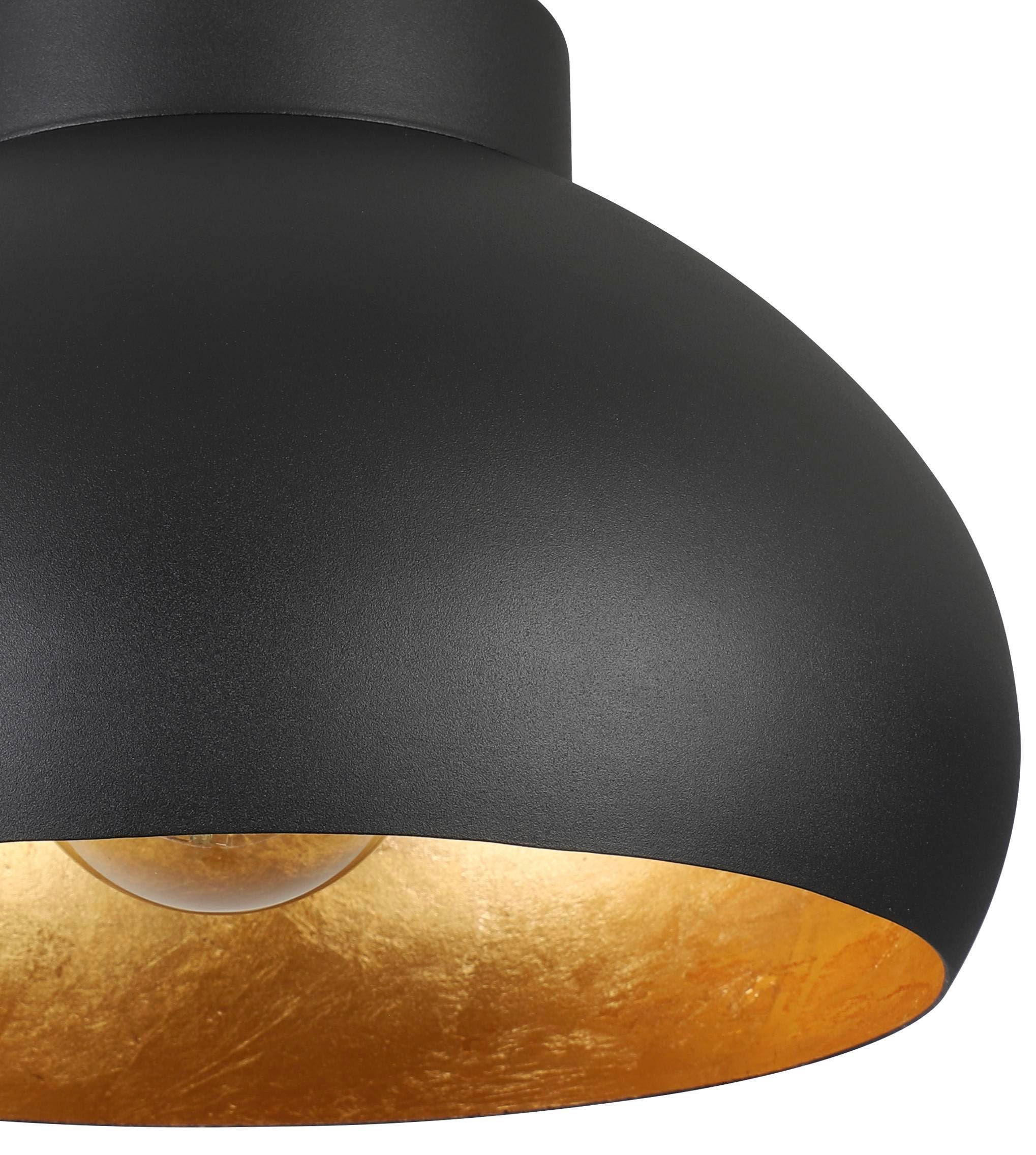 EGLO Deckenleuchte »MOGANO 2«, Leuchtmittel E27 | Leuchtmittel wechselbar-ohne Leuchtmittel, Deckenleuchte, aus Metall in Schwarz und Gold, E27, dimmbar, Ø 28 cm