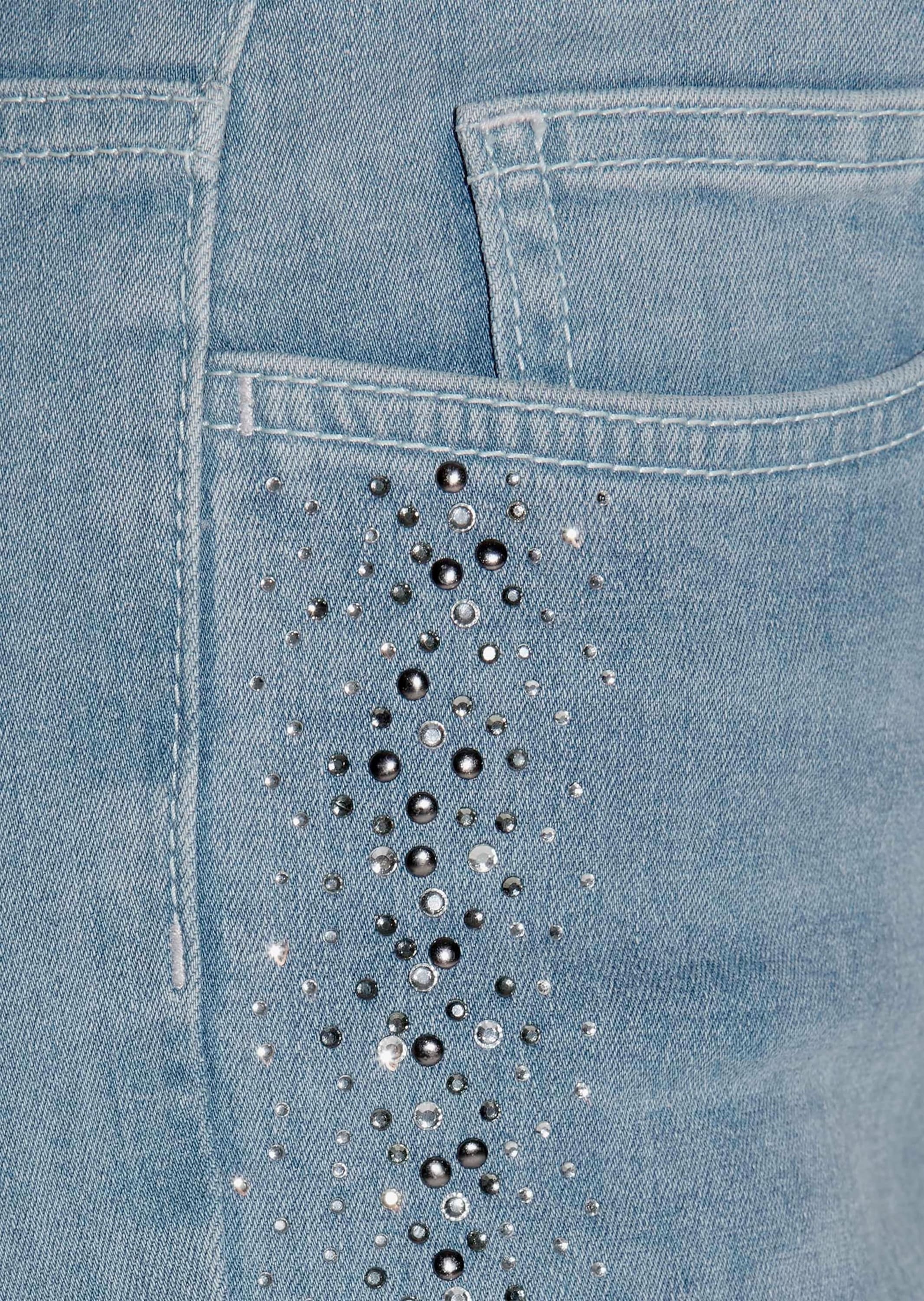 MADELEINE Regular-fit-Jeans »Jeans mit Steinchen Schlanke 7/8-Jeans mit Glanz-Effekt«