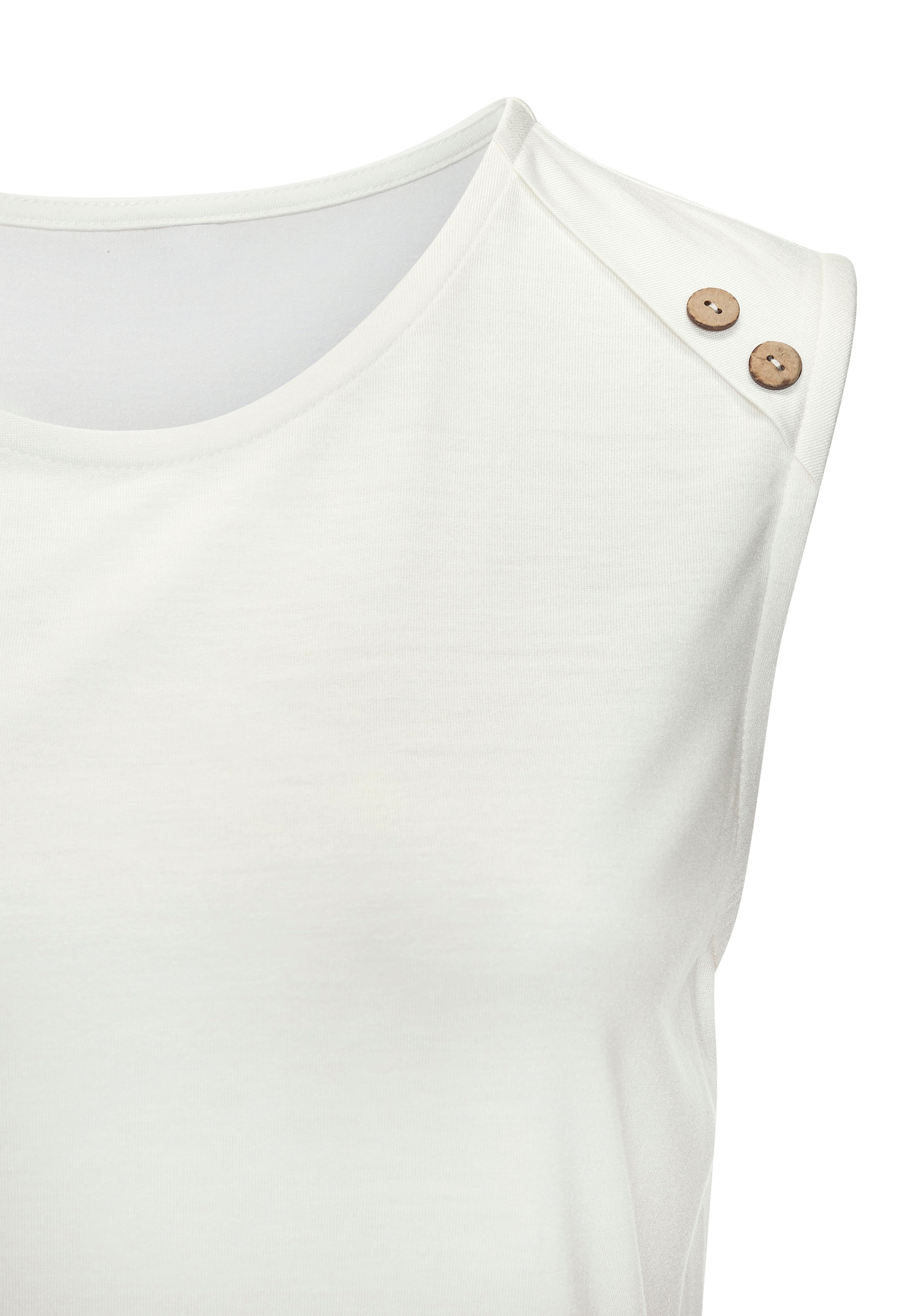 LASCANA Strandtop, mit Zierknöpfen, Sommertop, Basic