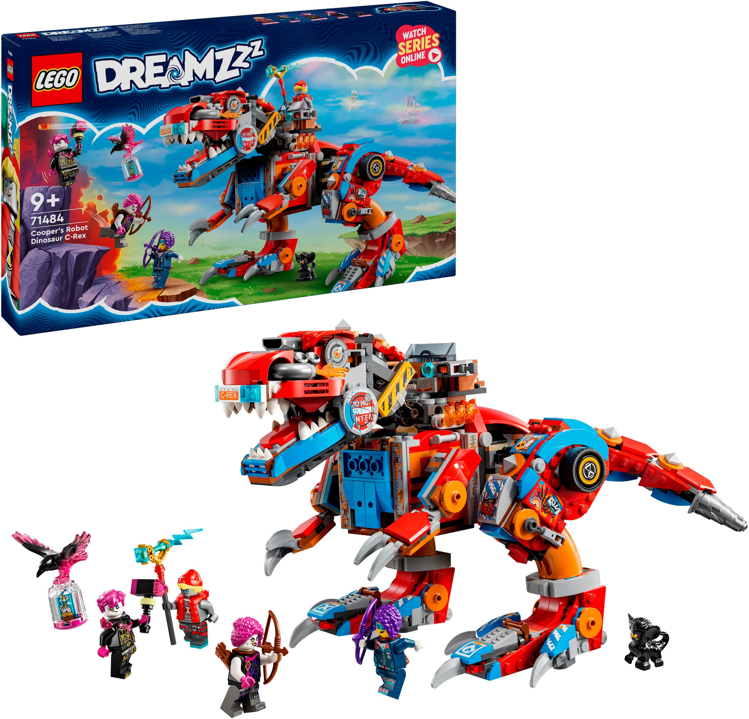 Konstruktionsspielsteine »Coopers Dino-Mech C-Rex (71484), LEGO DREAMZzz«, (917 St.),...