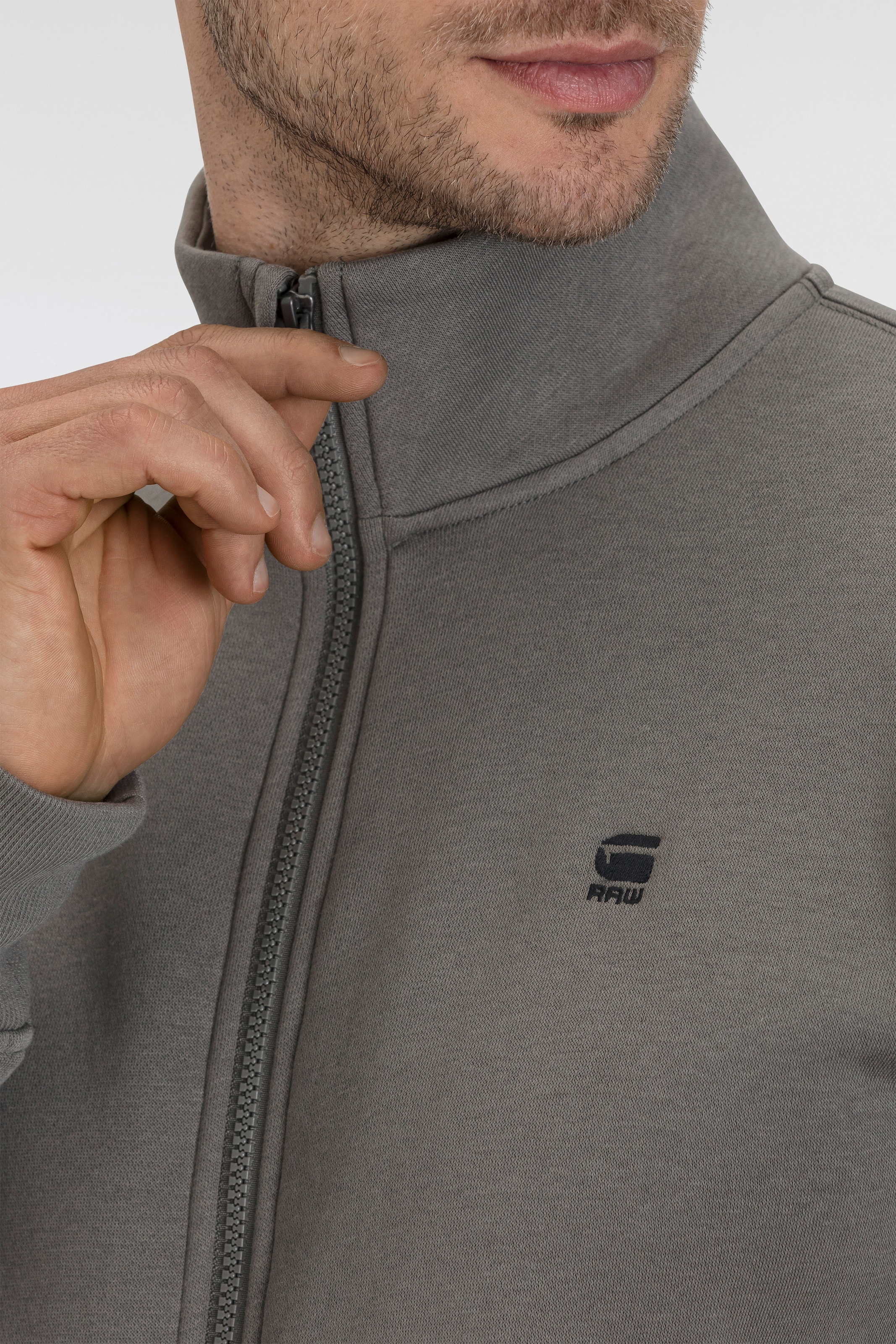 G-STAR Sweatjacke, mit Logodruck auf der Brust