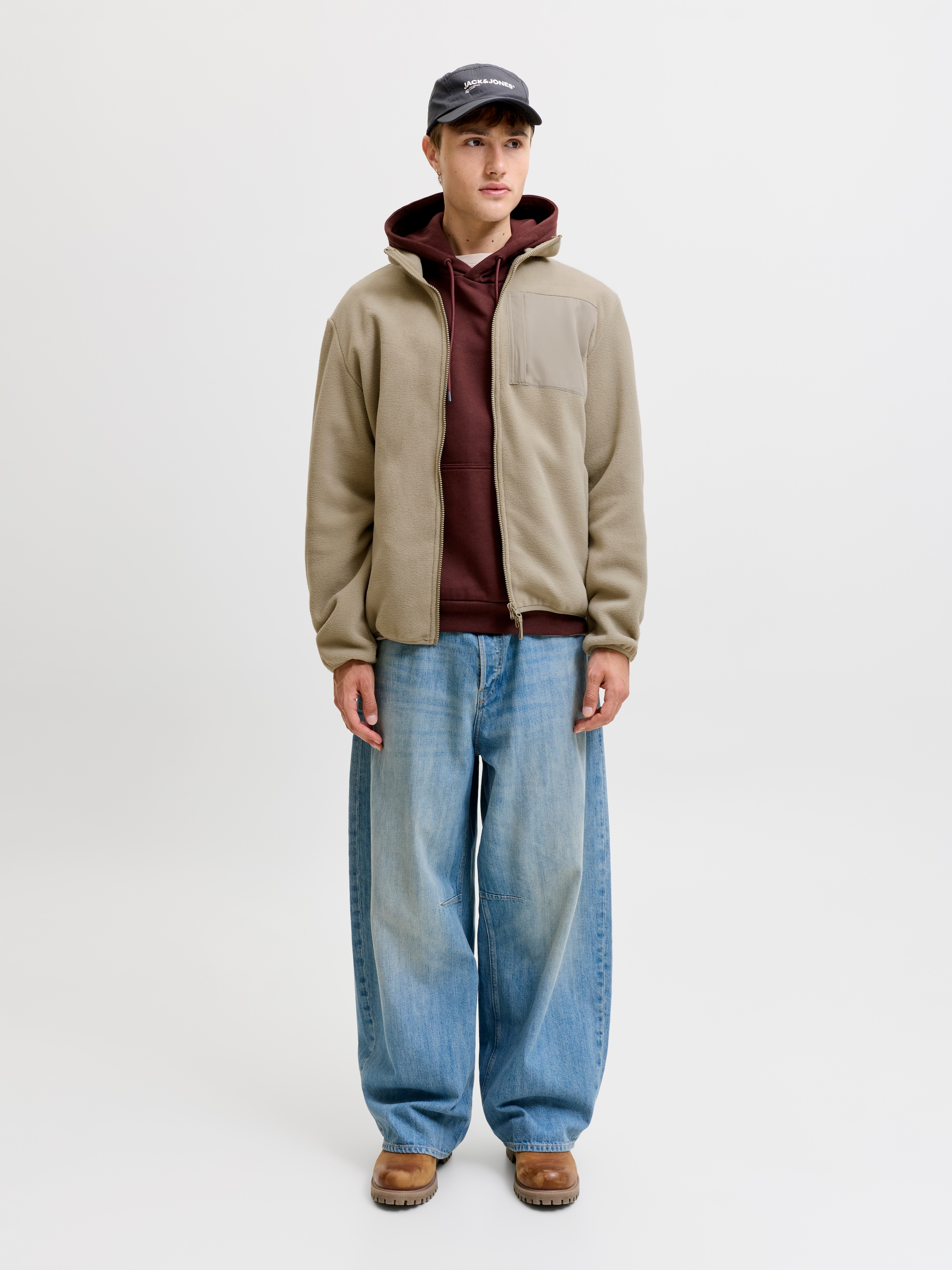 Jack & Jones Fleecejacke »JJEMASON FLEECE SN« Kunstfaser, regular fit