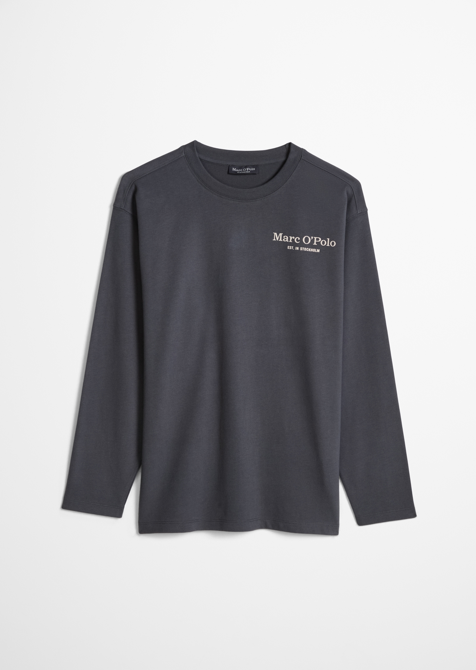 Marc O'Polo Longsleeve mehrfarbiger Rückenprint, reine Baumwolle