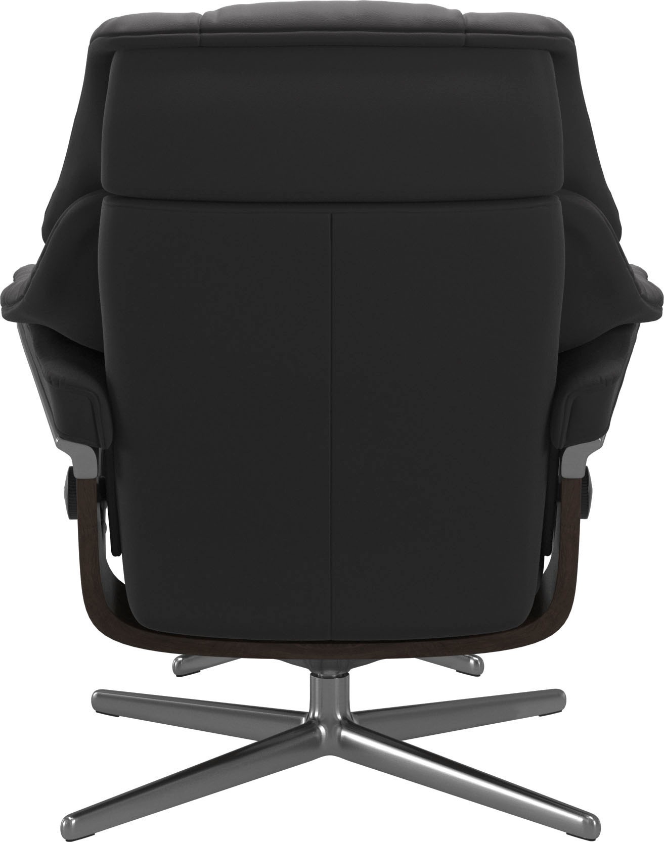 Stressless® Relaxsessel »Reno«, (Set, Relaxsessel mit Hocker), mit Hocker, mit Cross Base, Größe S, M & L, Holzakzent Wenge