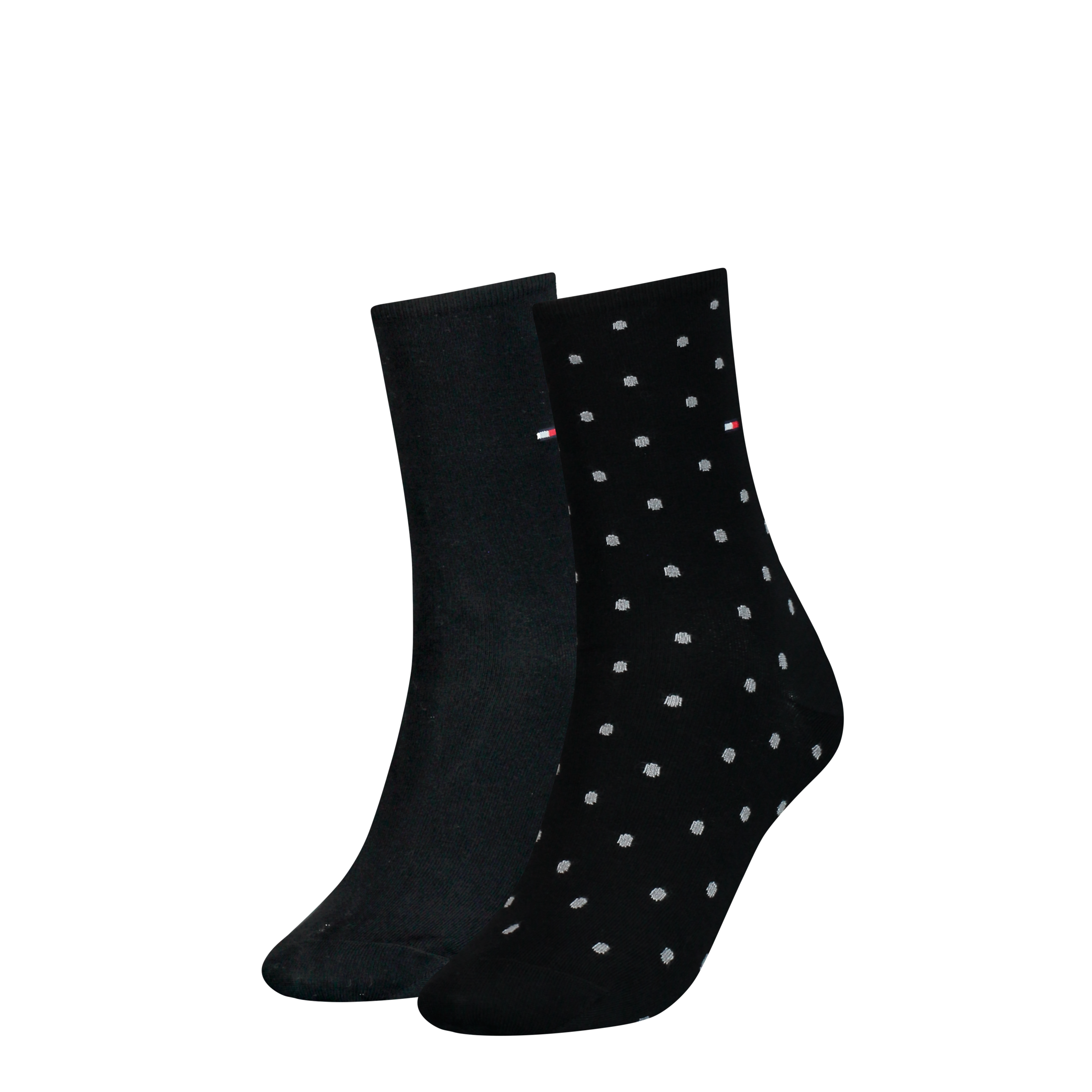 Tommy Hilfiger Socken »TH WOMEN SOCK DOT 2P«, (2 Paar), mit feinem Rippenbündchen und Logostickerei