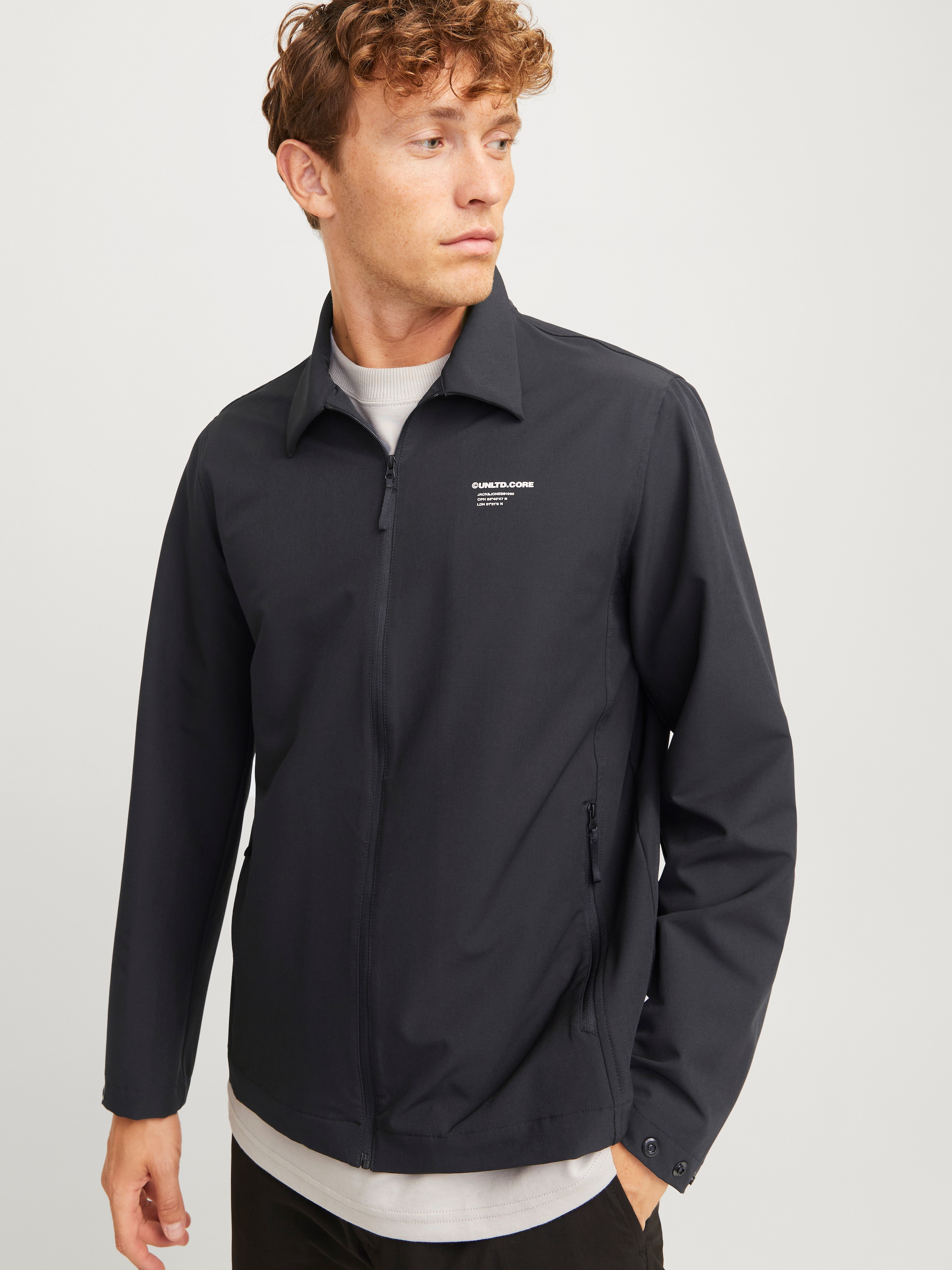 Jack & Jones Langarmhemd »JCOAERO SHIRT JACKET LS NOOS«, mit Reißverschluss