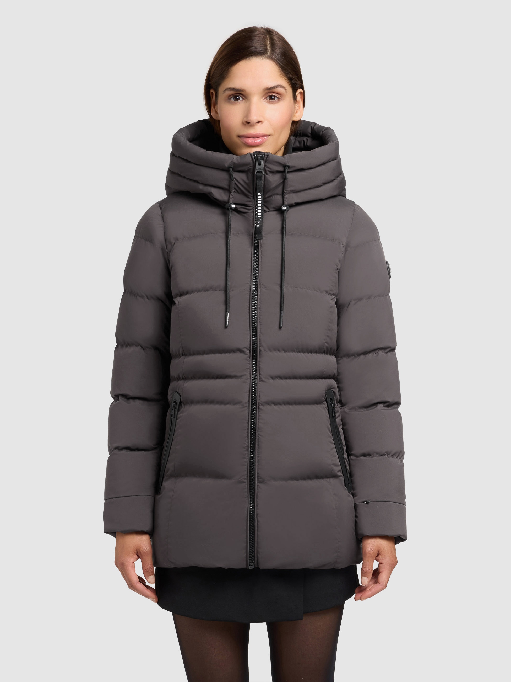 khujo Steppjacke »MATLA« mit Kapuze Reißverschlusstaschen mit Fleecefutter, eine Ärmeltasche