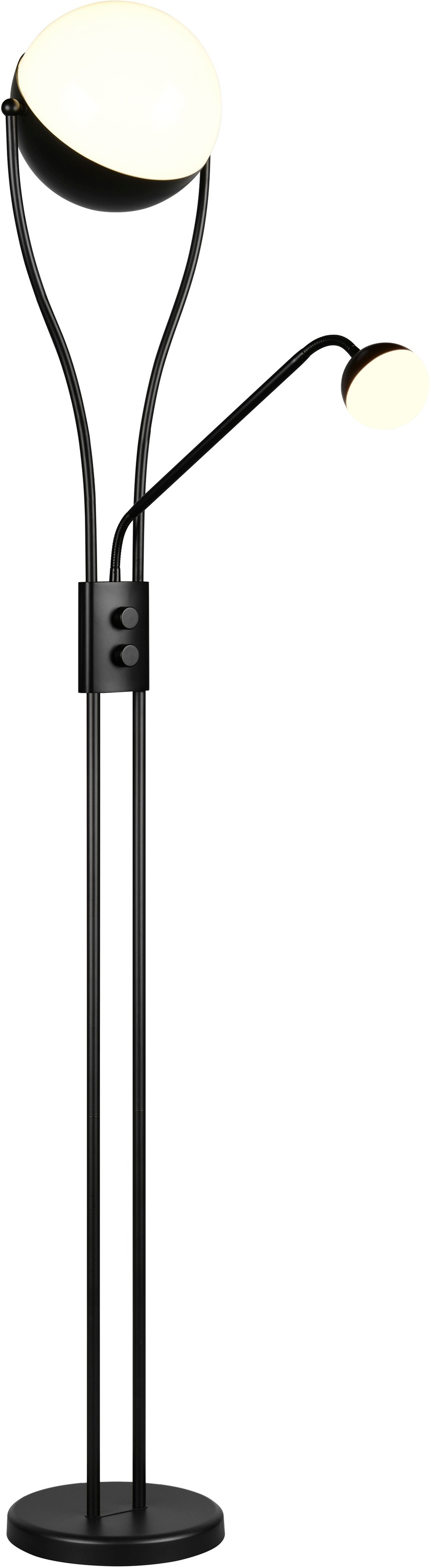 TRIO Leuchten LED Stehlampe »CHRIS, LED Stehleuchte, mit Lesearm, Drehdimmer« LED-Board 1 Stk. Warmweiß flexibles Leselicht getrennt schalten + dimmen, warmweißes Licht 3000K