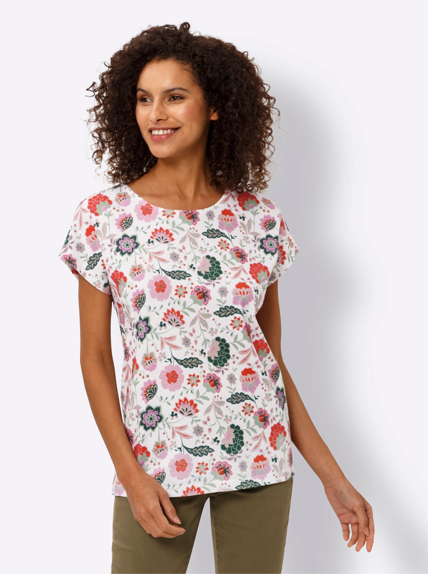 heine Kurzarmshirt »Druck-Shirt«, (1 tlg.)